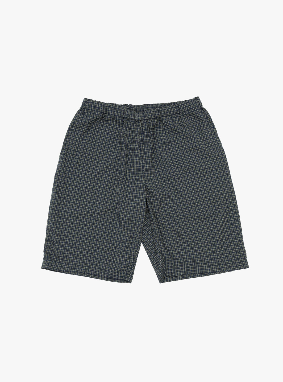 Easy Shorts Washable Wool Green Plaid