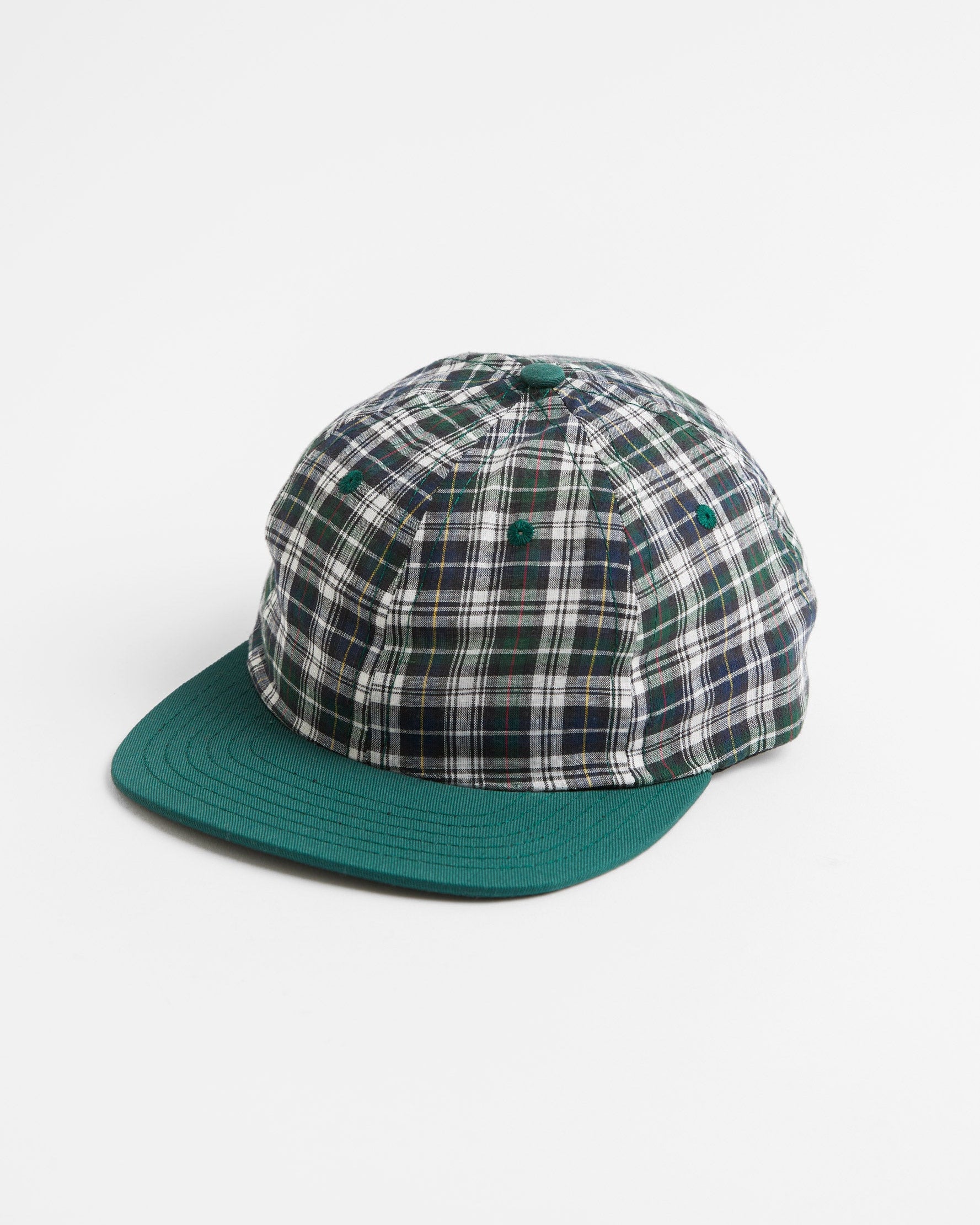 6 Panel Madras Green Check