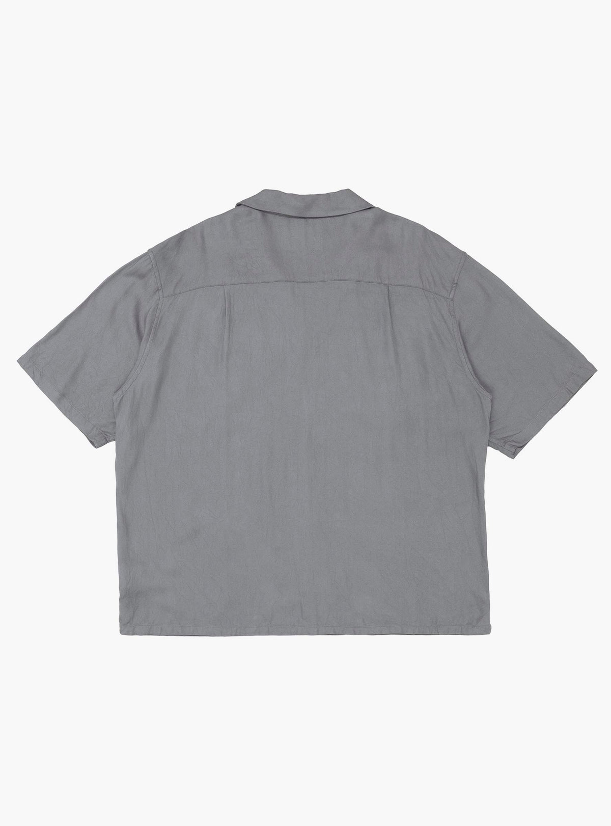 Flower Hand Embroidery Shirt Gray