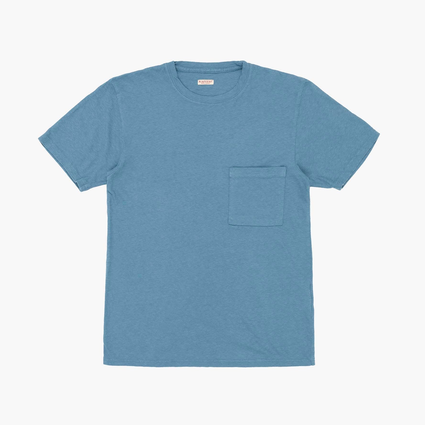 Gauze Jersey Pocket Tee Light Blue