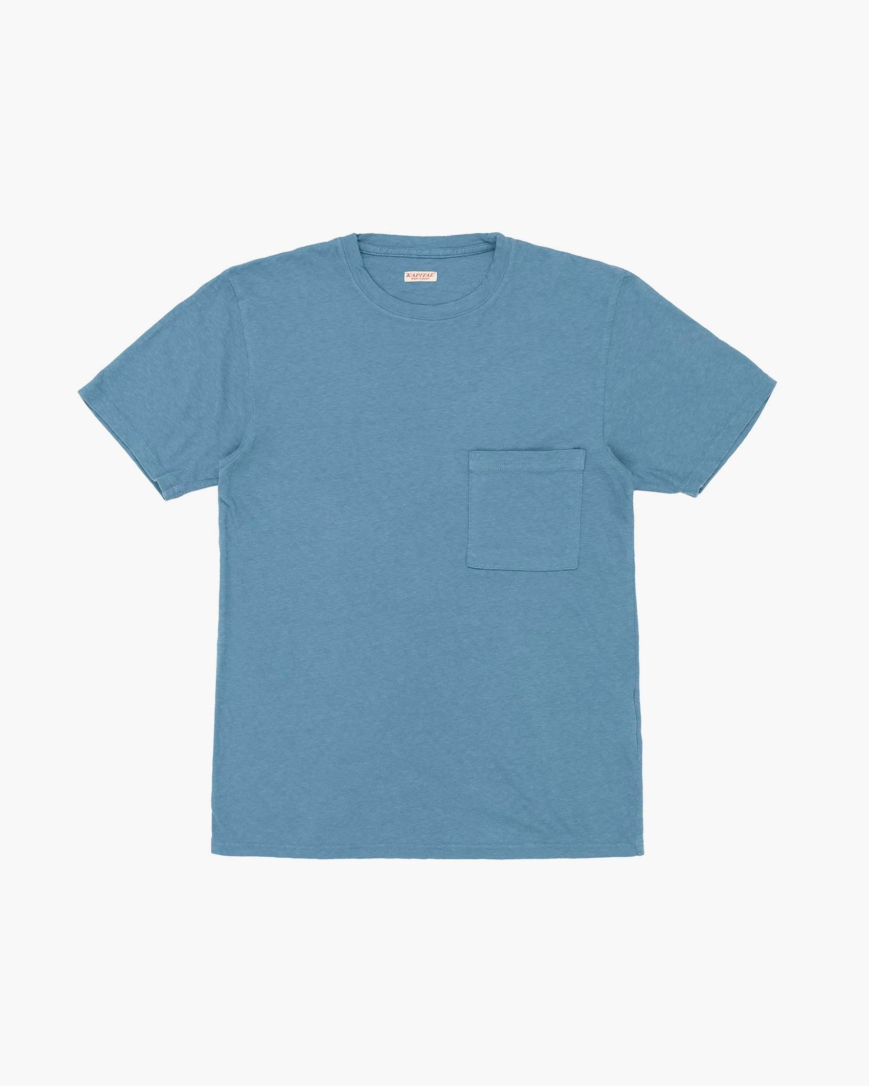 Gauze Jersey Pocket Tee Light Blue