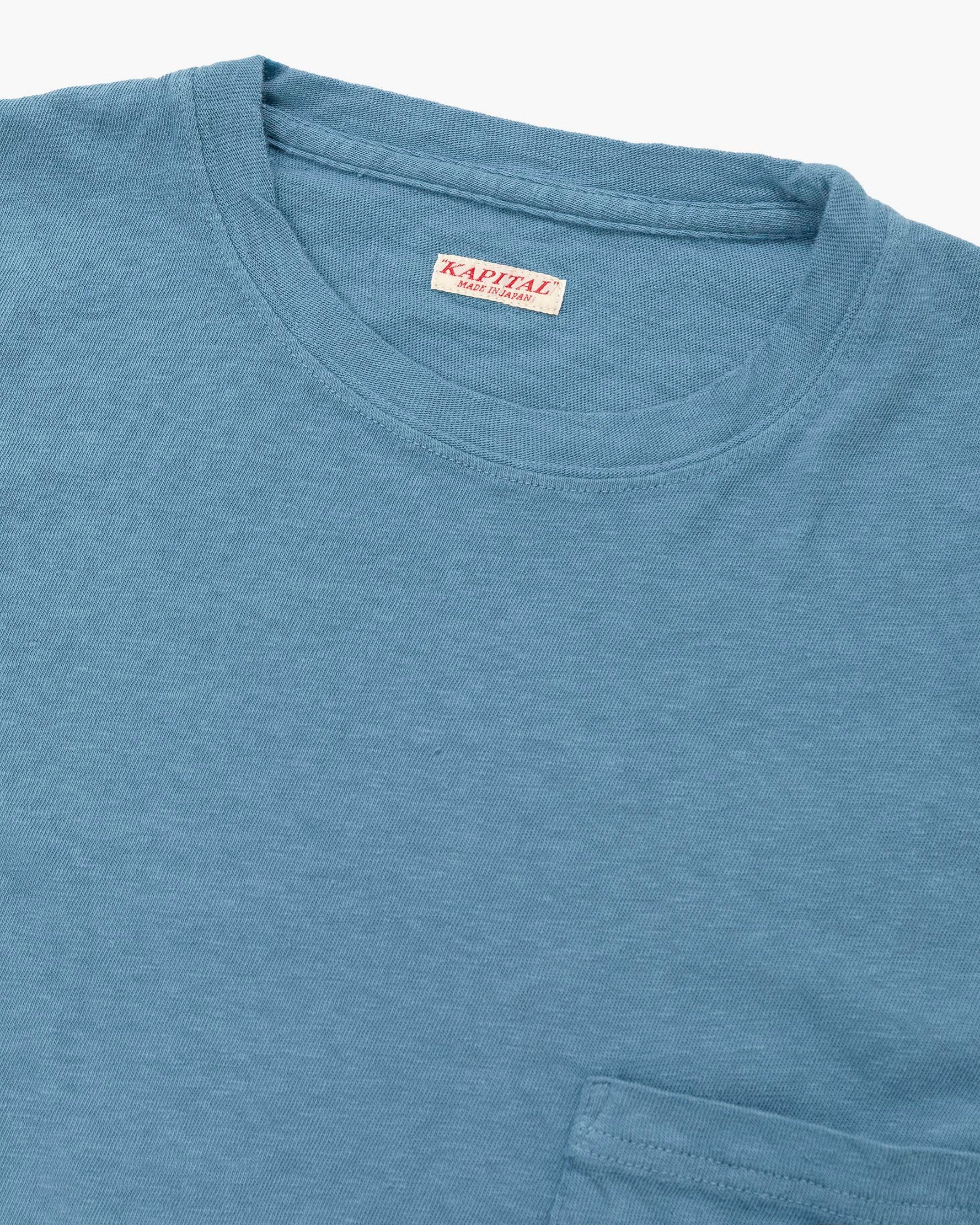 Gauze Jersey Pocket Tee Light Blue