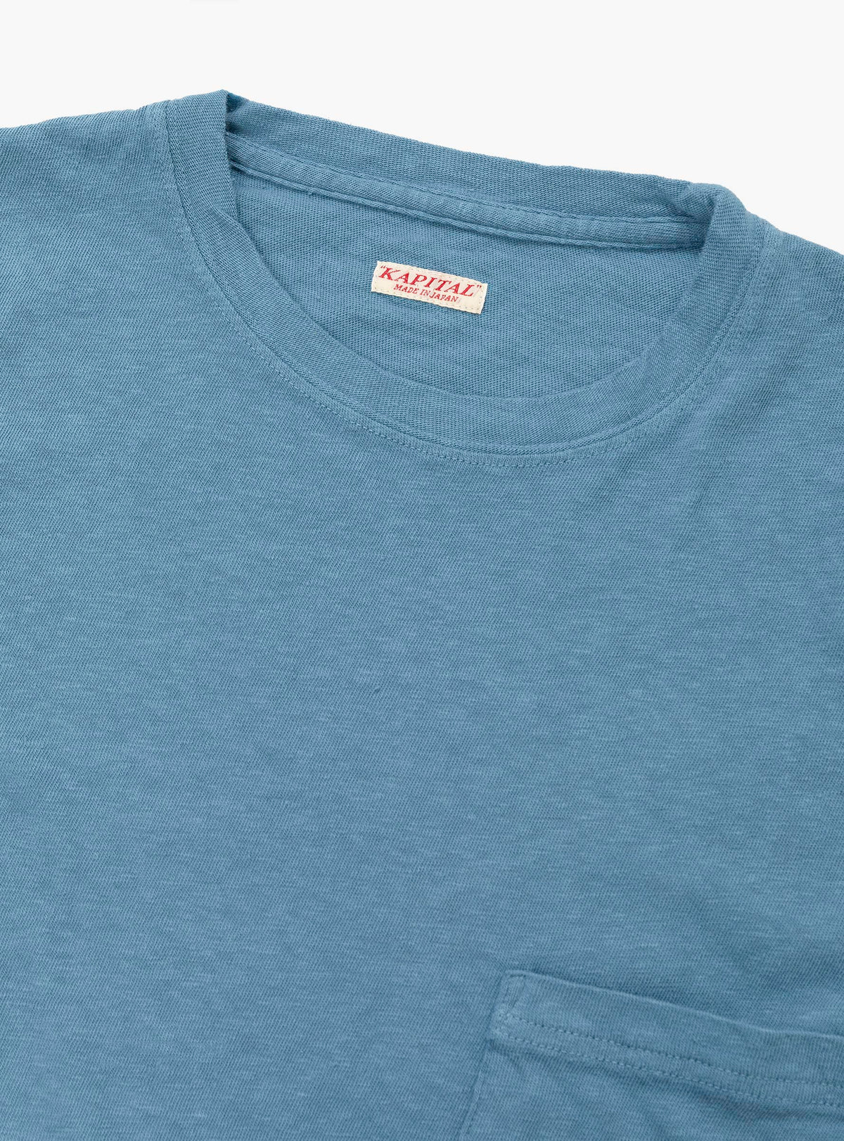 Gauze Jersey Pocket Tee Light Blue