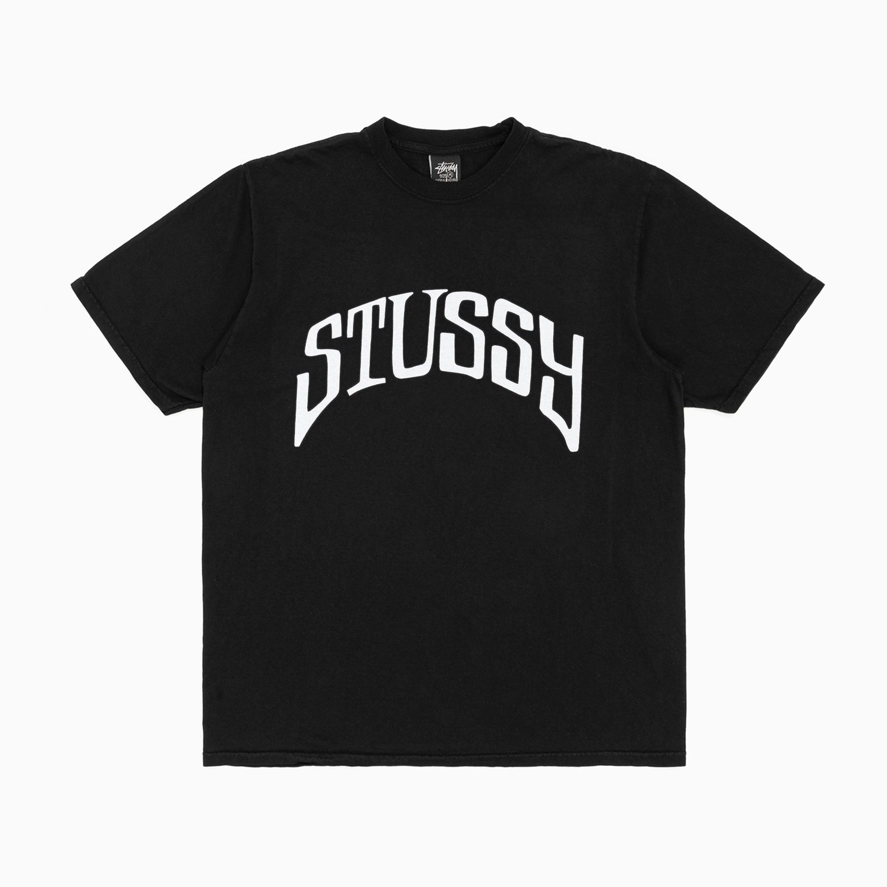 Arched Pigment Dyed Tee Black