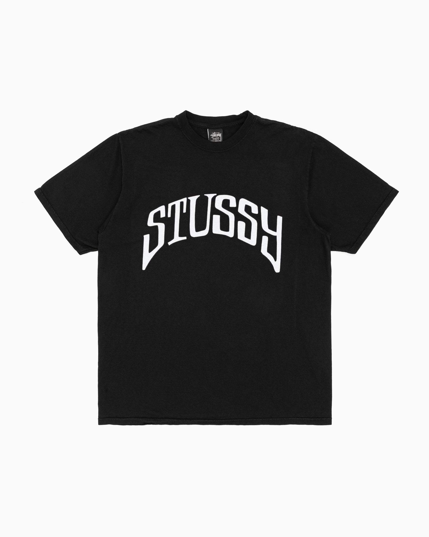 Arched Pigment Dyed Tee Black