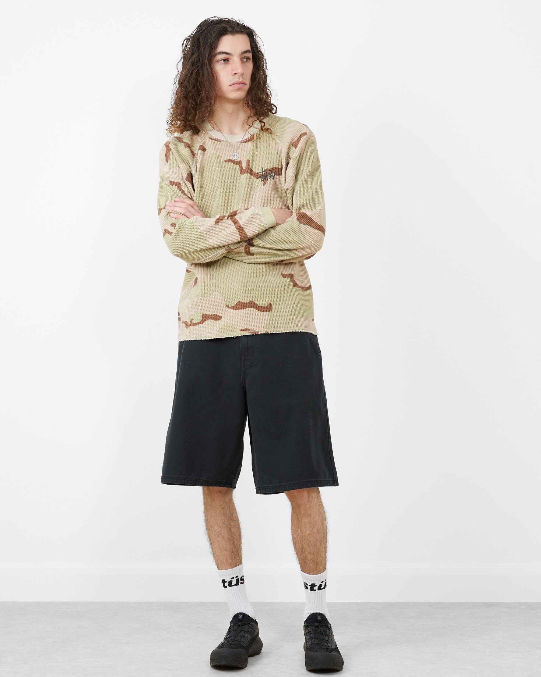 Work Short Washed Canvas Black