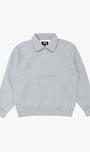 Fleece Raglan Zip Mock Grey Heather