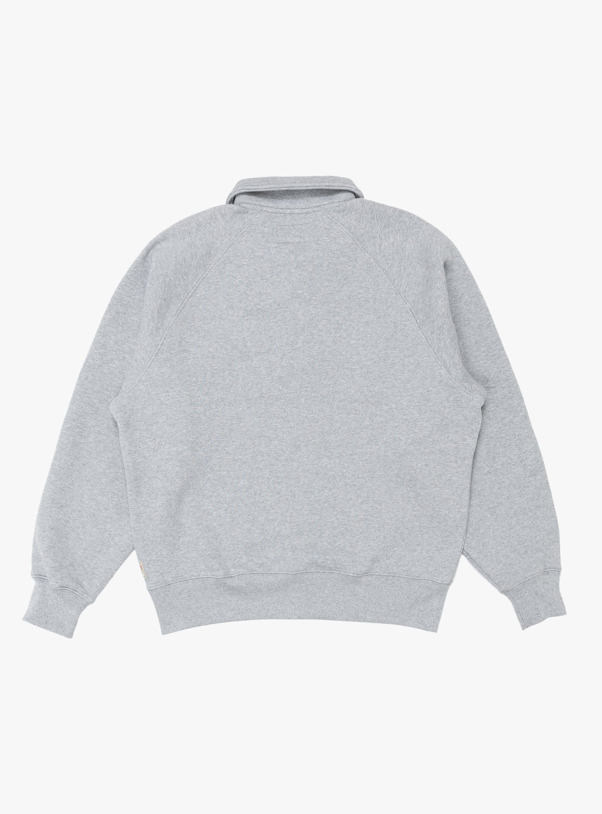 Fleece Raglan Zip Mock Grey Heather