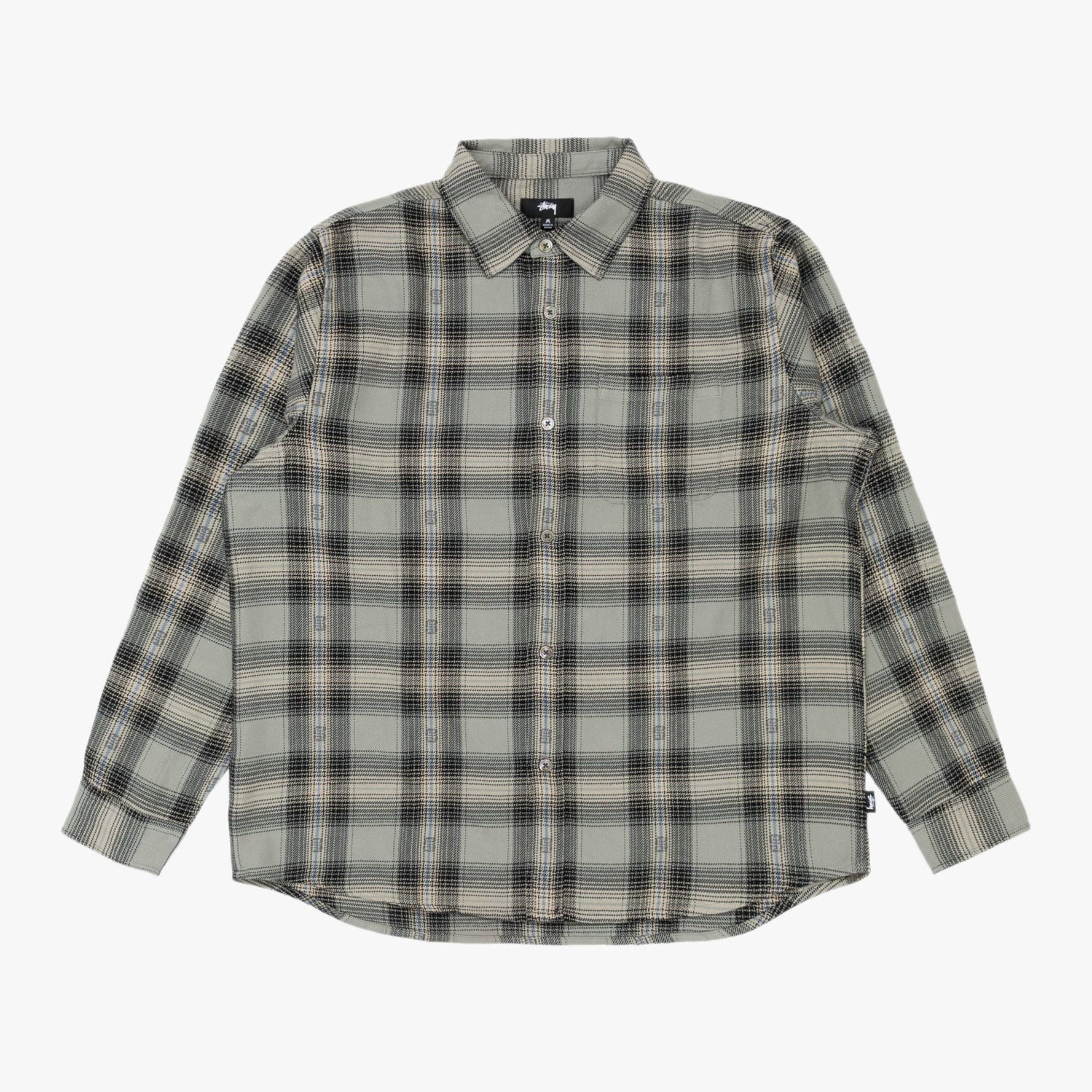 Motif Plaid Shirt Grey