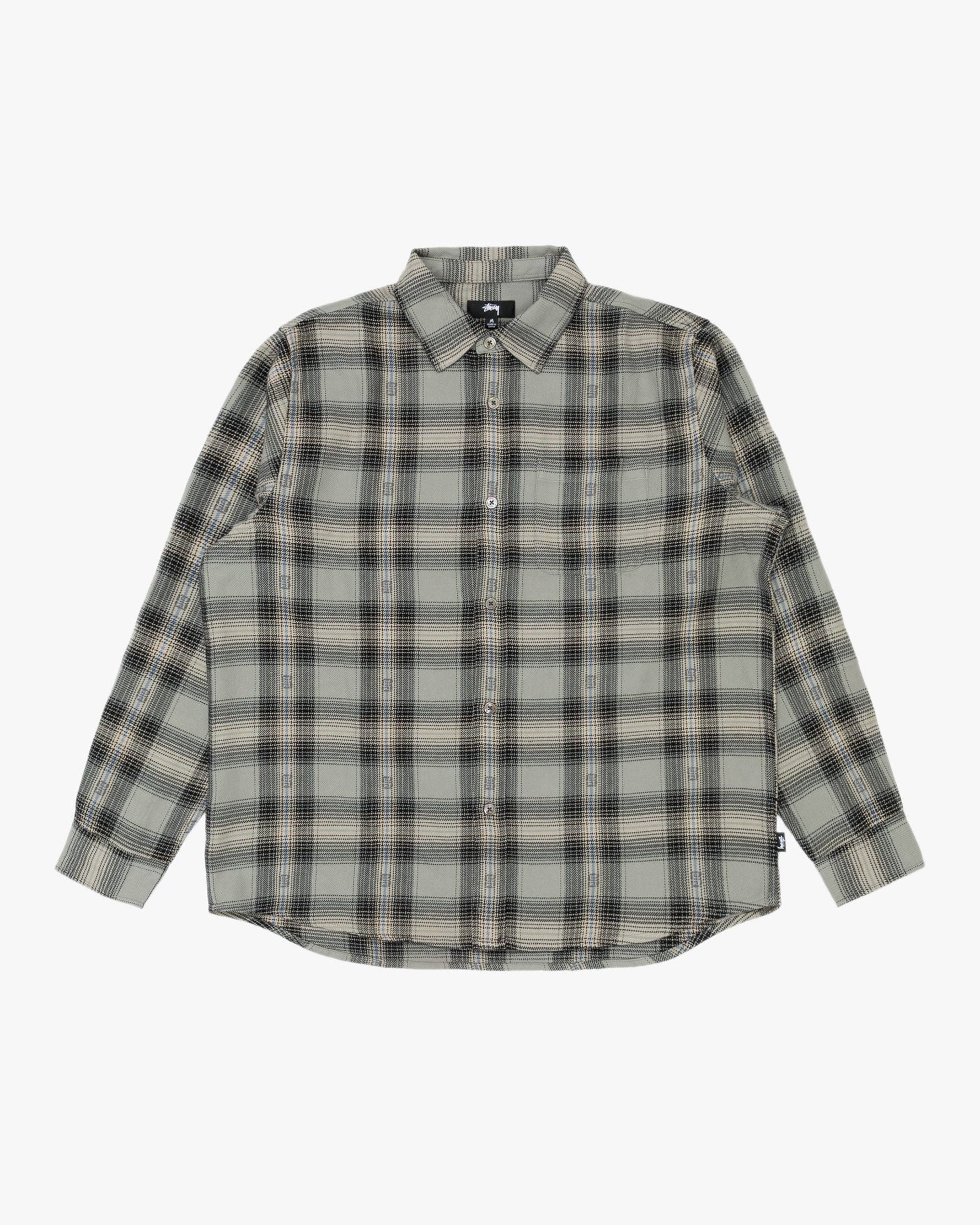 Motif Plaid Shirt Grey