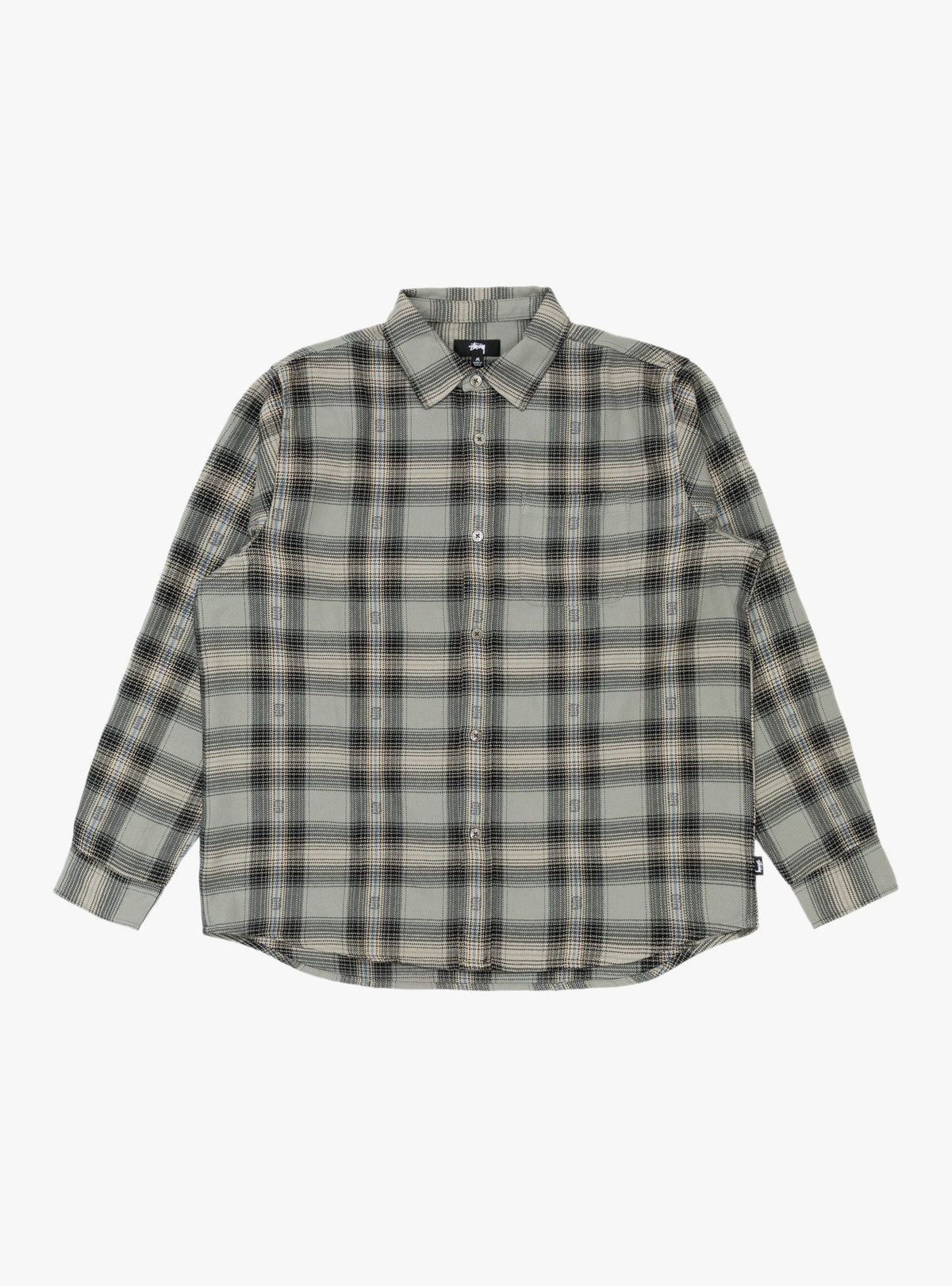 Motif Plaid Shirt Grey