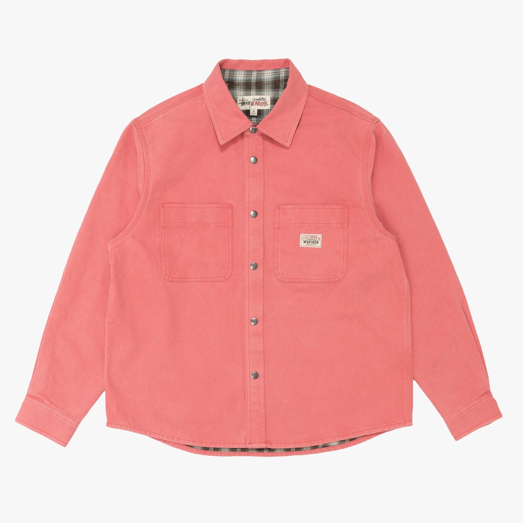 Heavy Washed Canvas Shirt Berry
