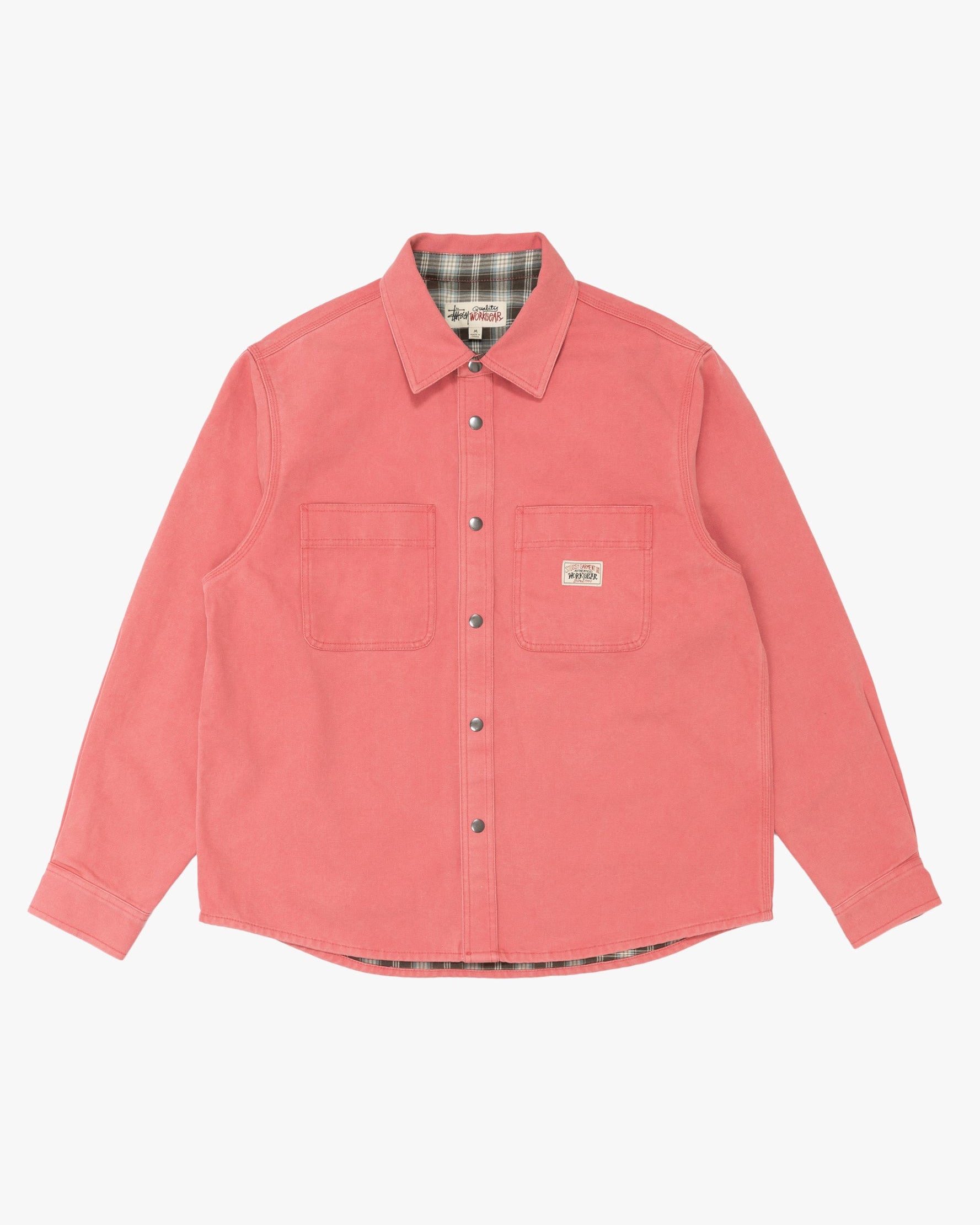 Heavy Washed Canvas Shirt Berry