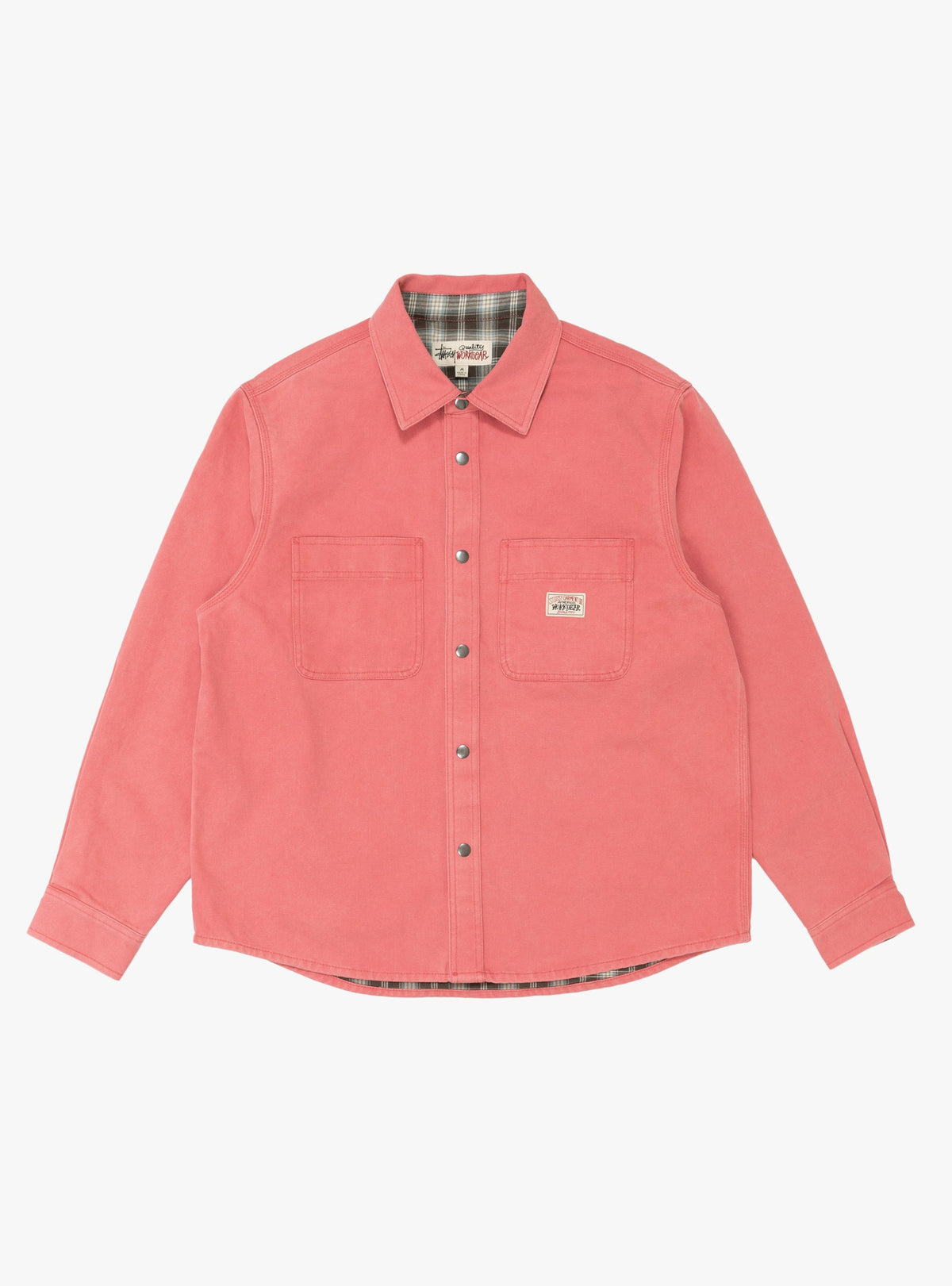 Heavy Washed Canvas Shirt Berry