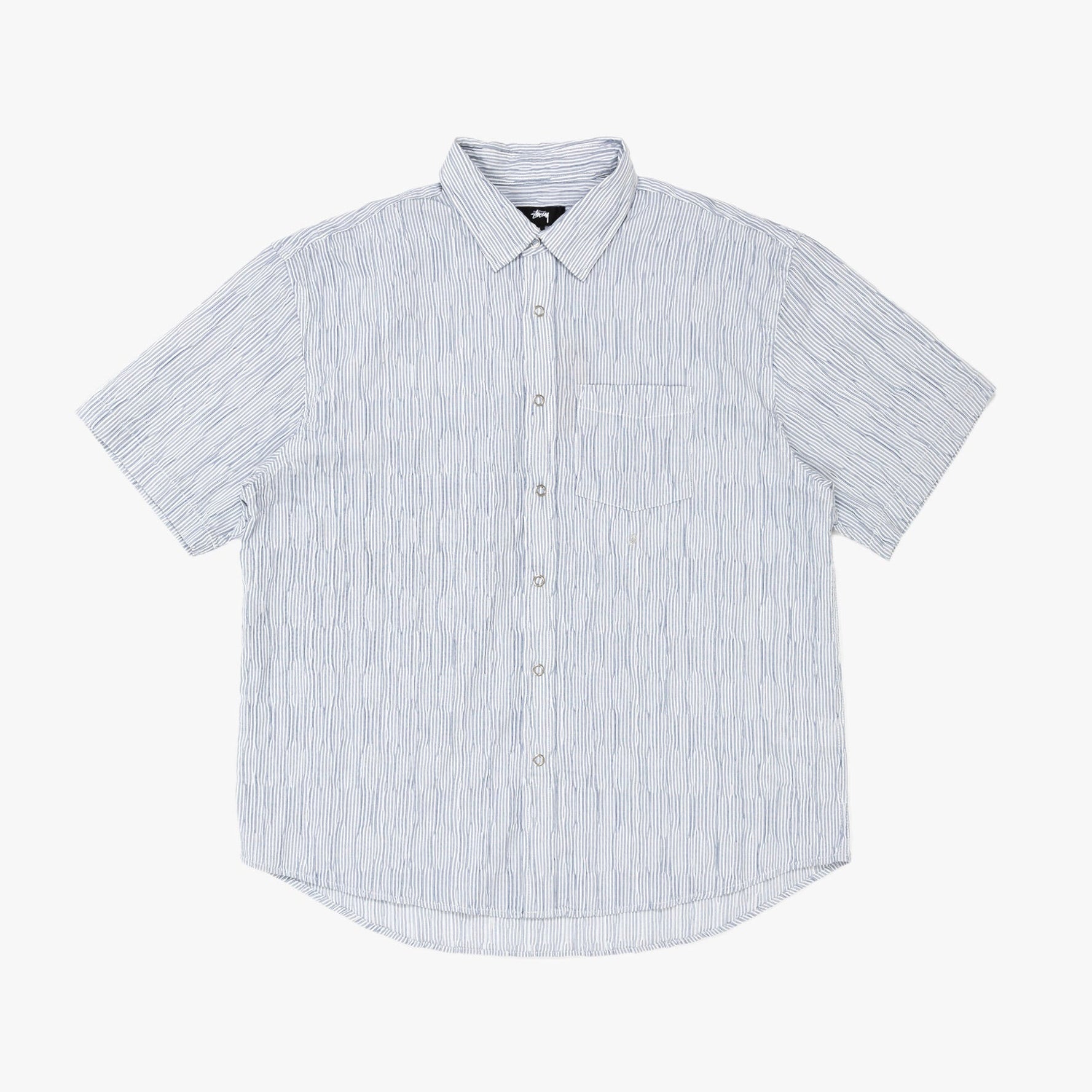 Wavy Striped Shirt Blue