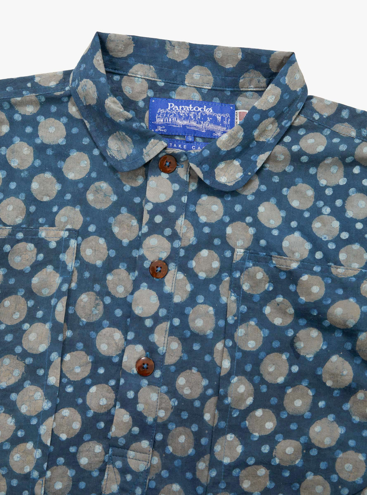 Obra Shirt Indigo Circles Mix