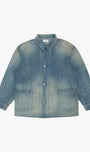 Nep Denim Coverall Jacket Blue