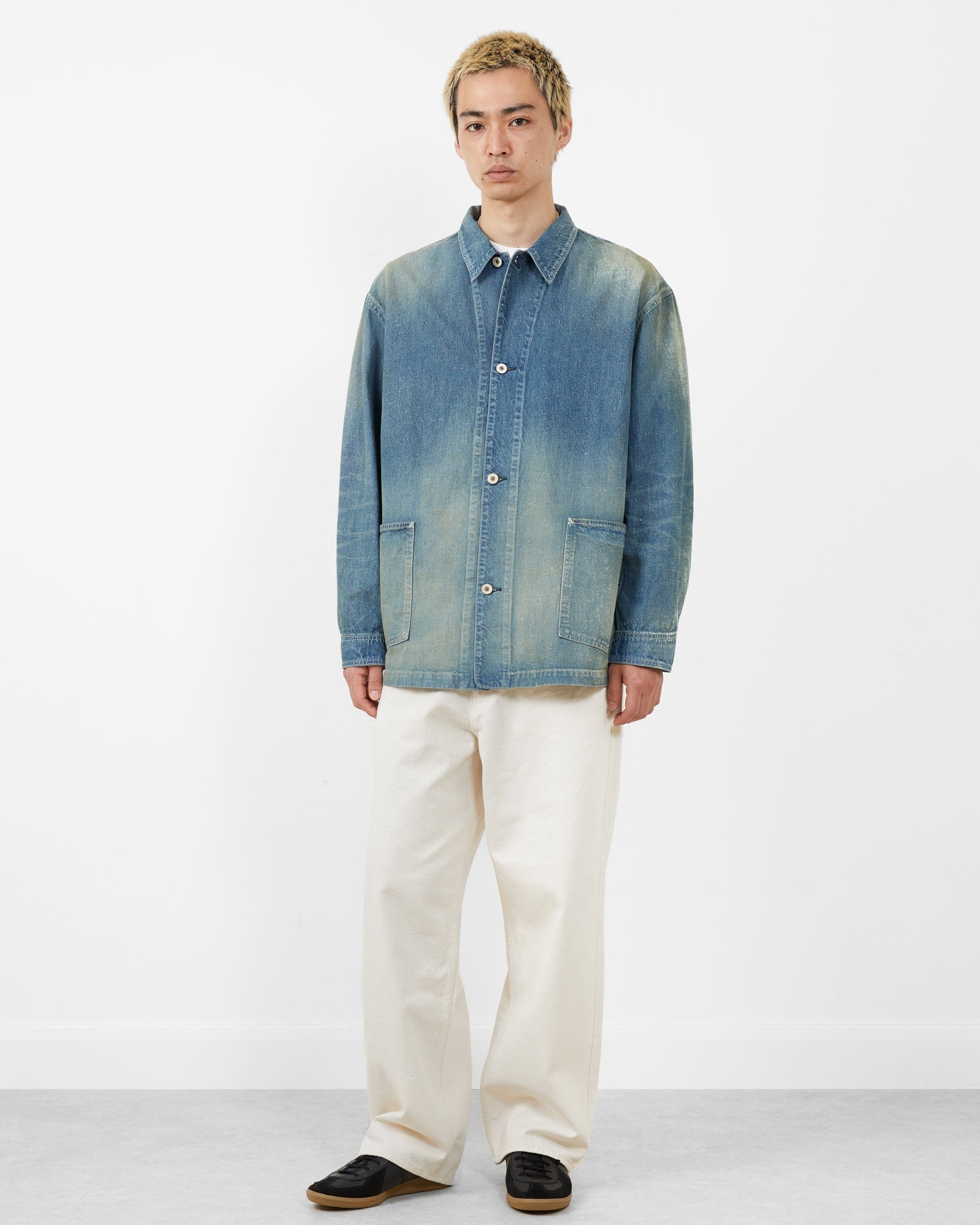 Nep Denim Coverall Jacket Blue