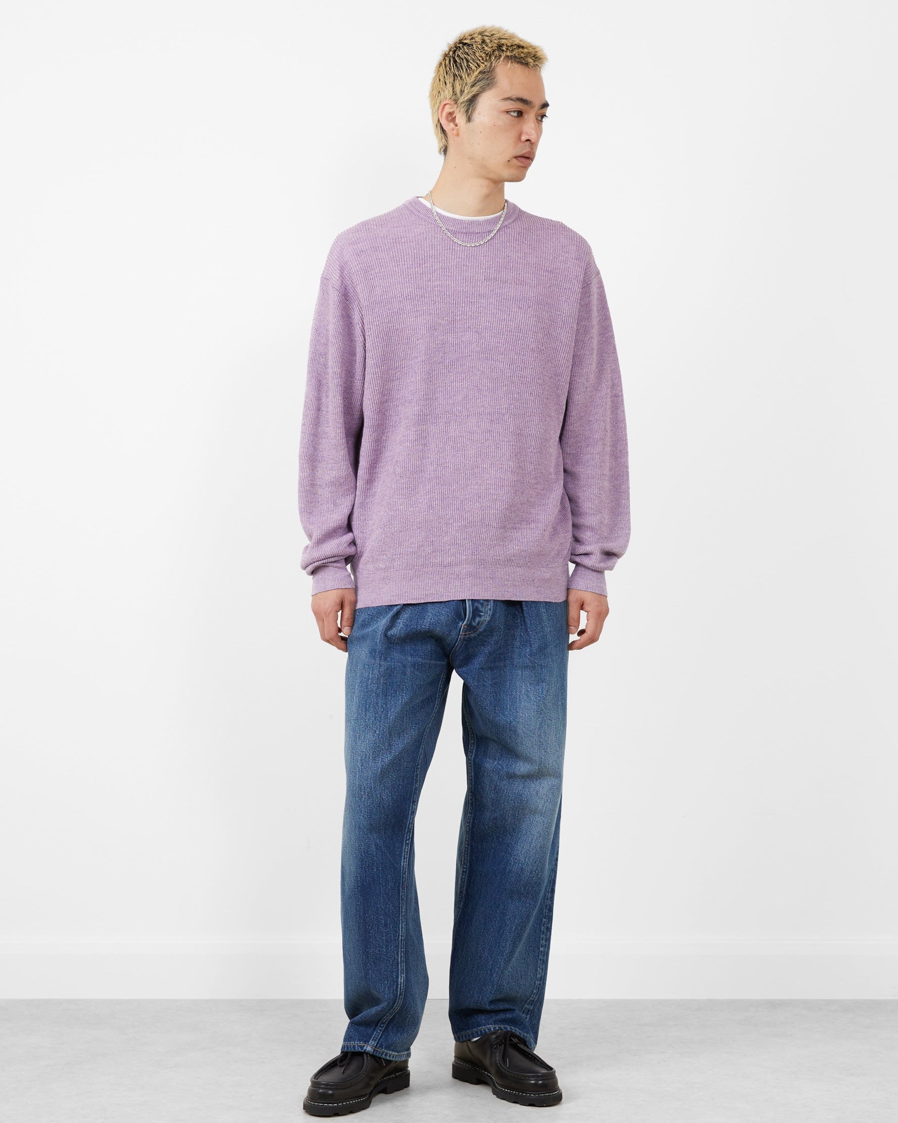 Ribstitch Jumper Lavender