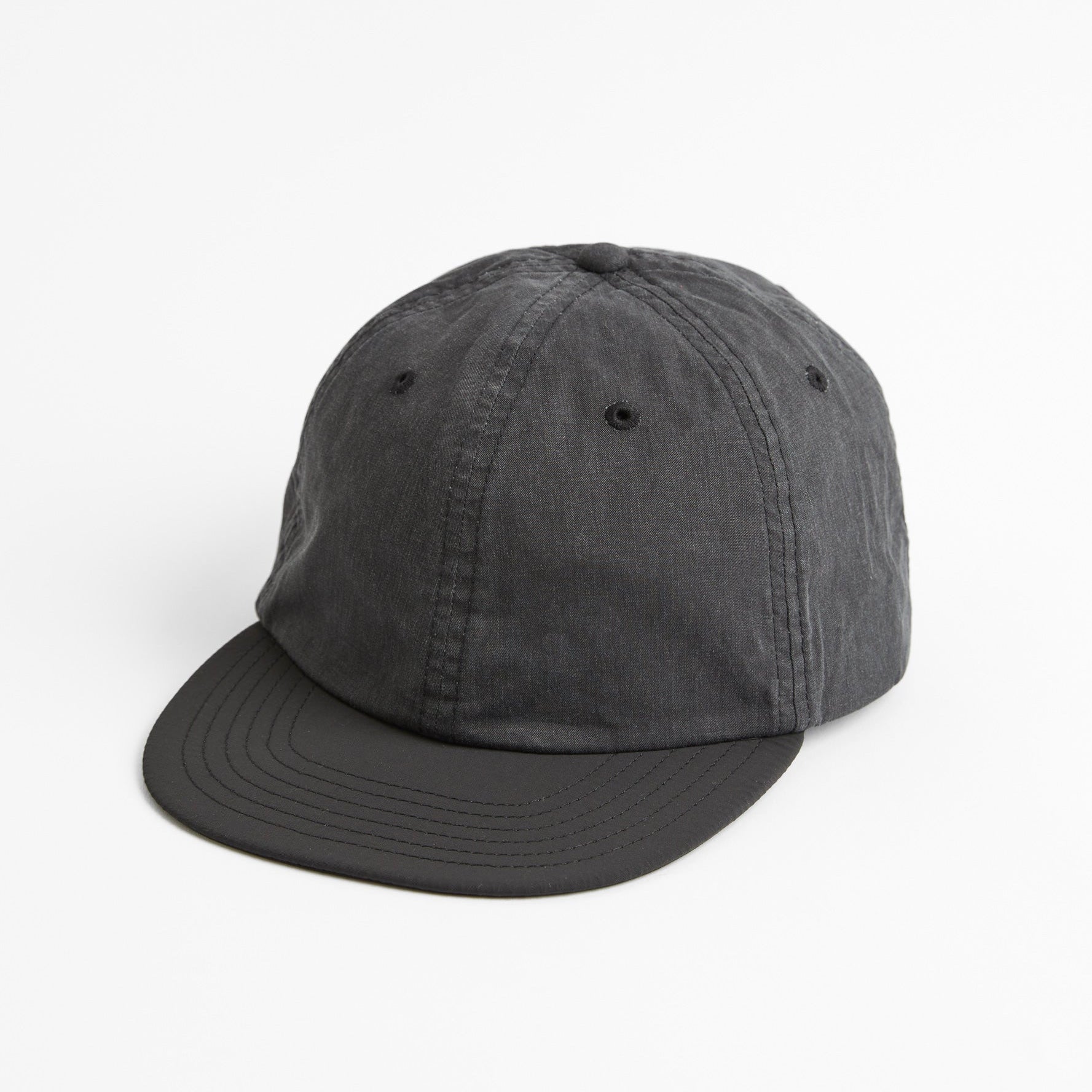 Stone Wash Free Brim Cap Black