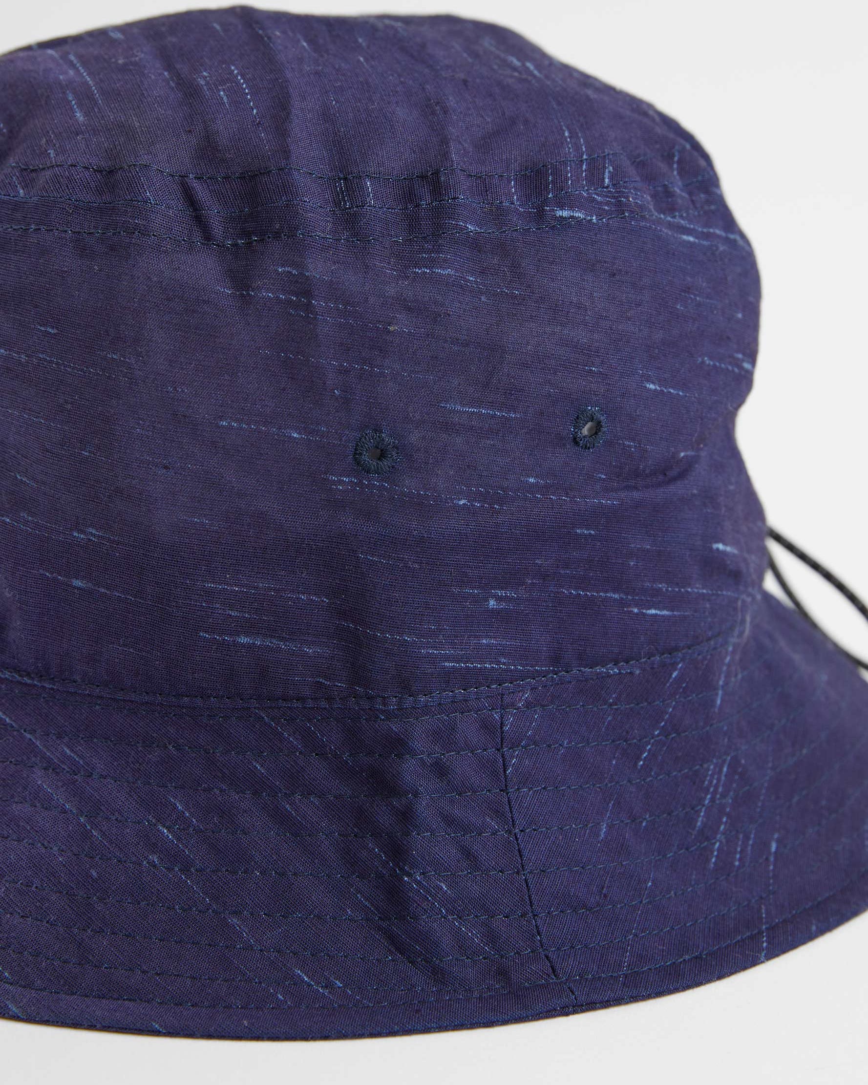 Indigo Dyed Bucket Hat Sazanami