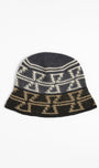 Fine Hand Knit Hat Navy Mix