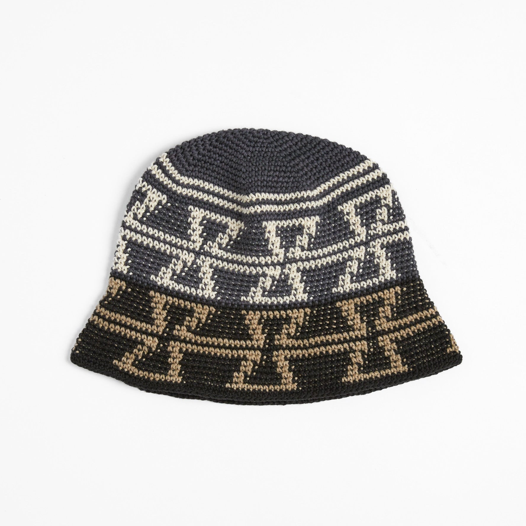 Fine Hand Knit Hat Navy Mix