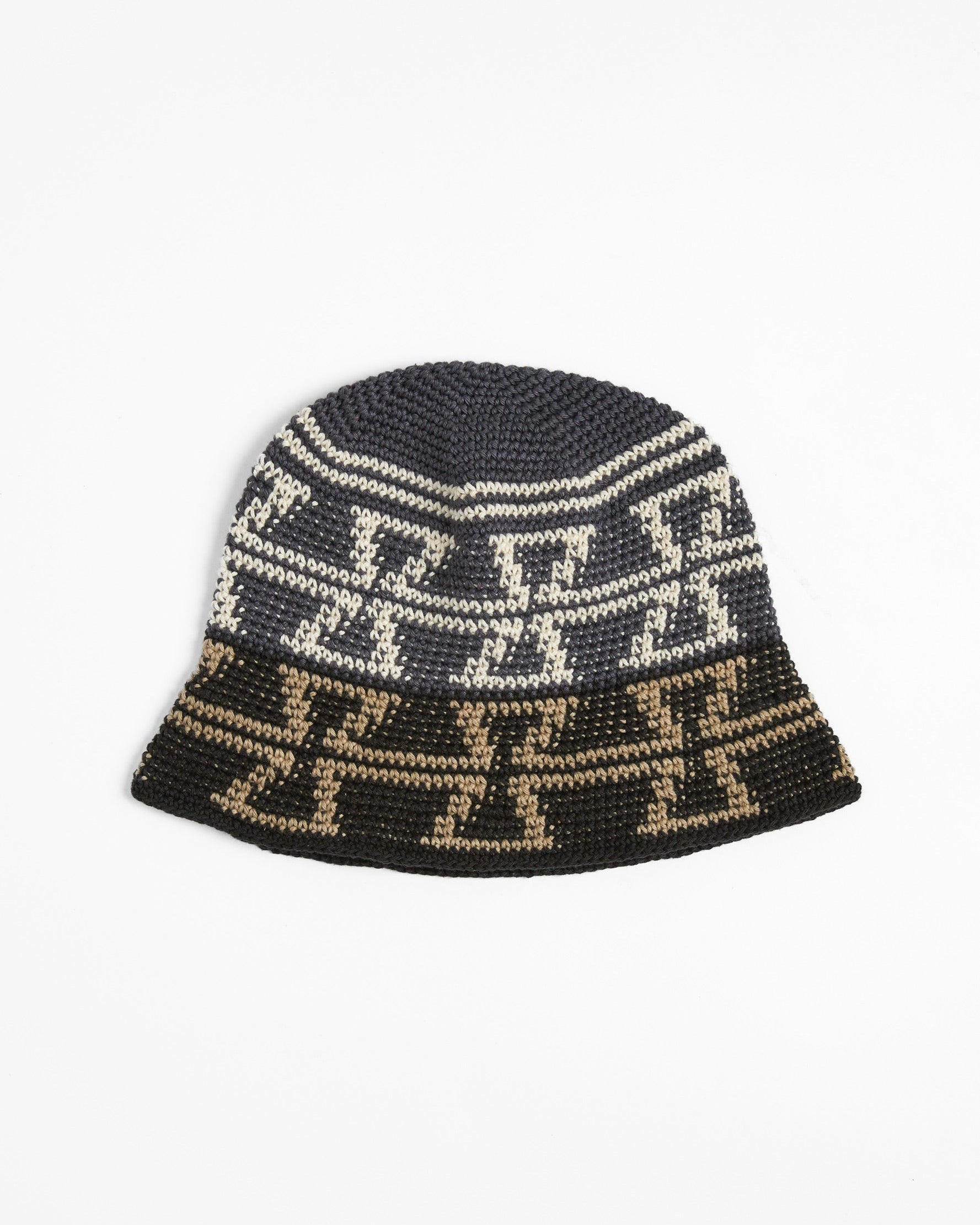 Fine Hand Knit Hat Navy Mix