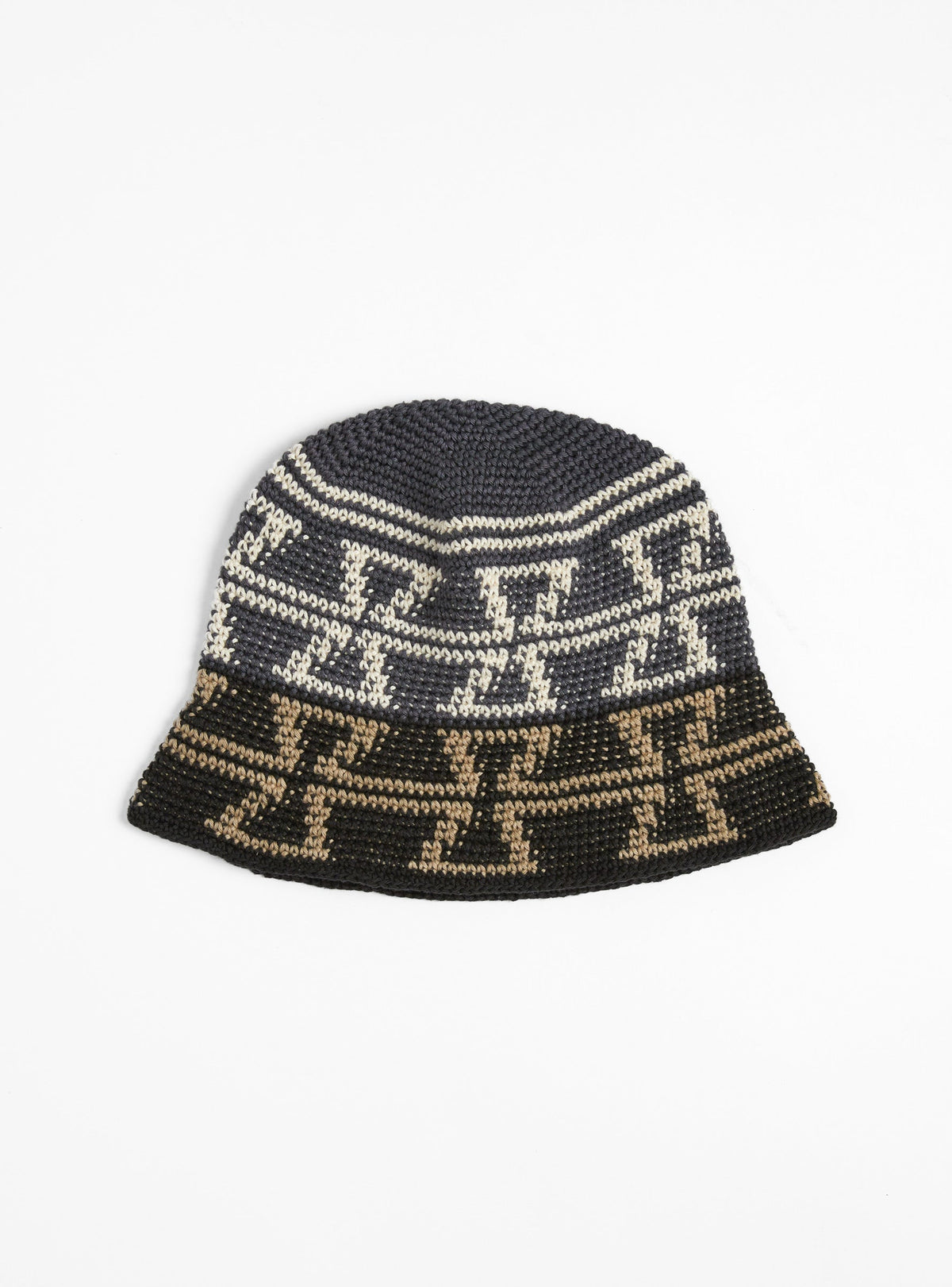 Fine Hand Knit Hat Navy Mix