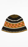 Fine Hand Knit Hat Brown Mix