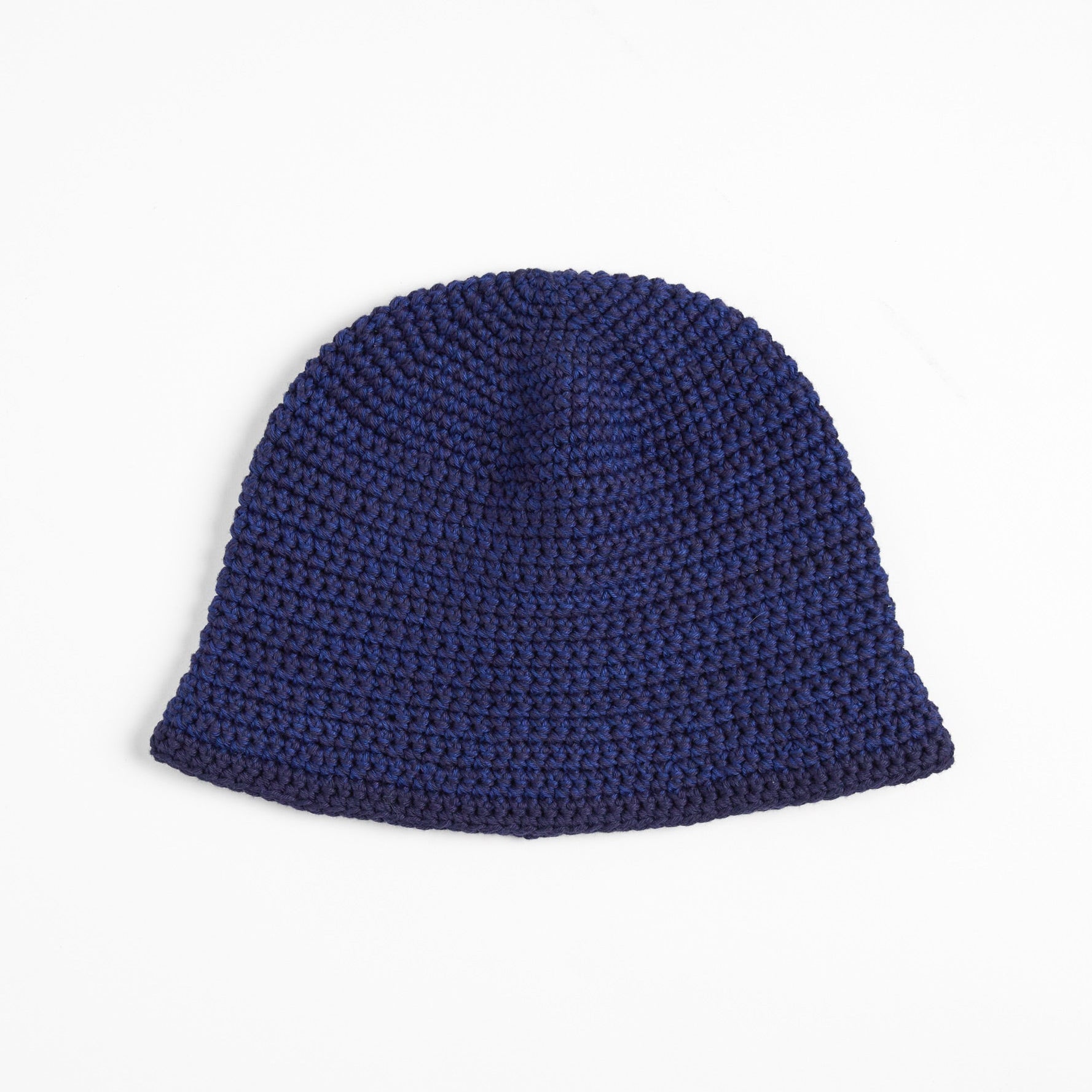 Mix Hand Knit Hat Navy