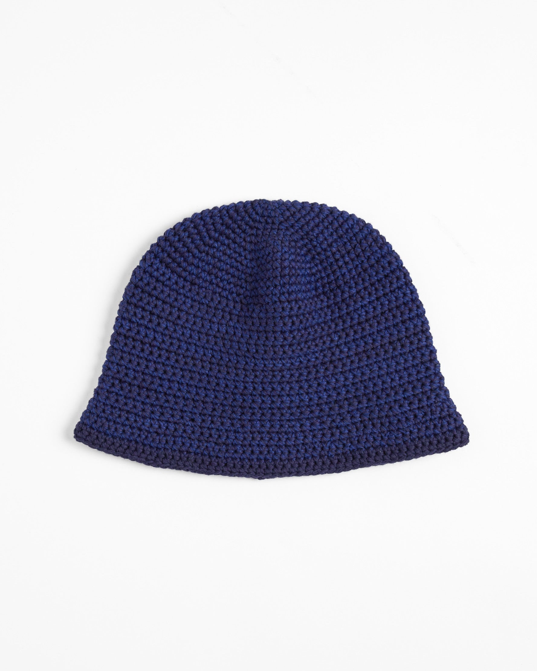 Mix Hand Knit Hat Navy
