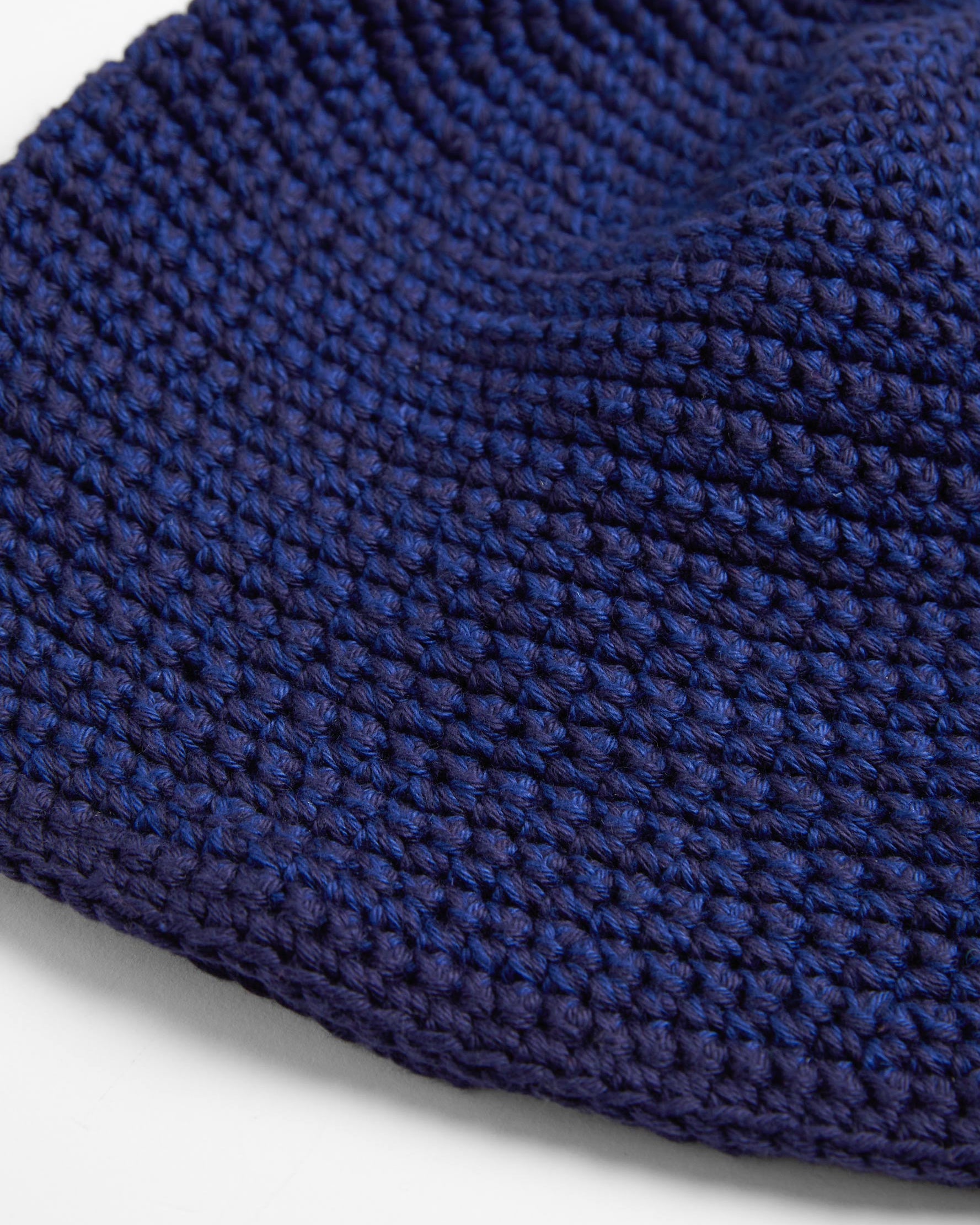 Mix Hand Knit Hat Navy