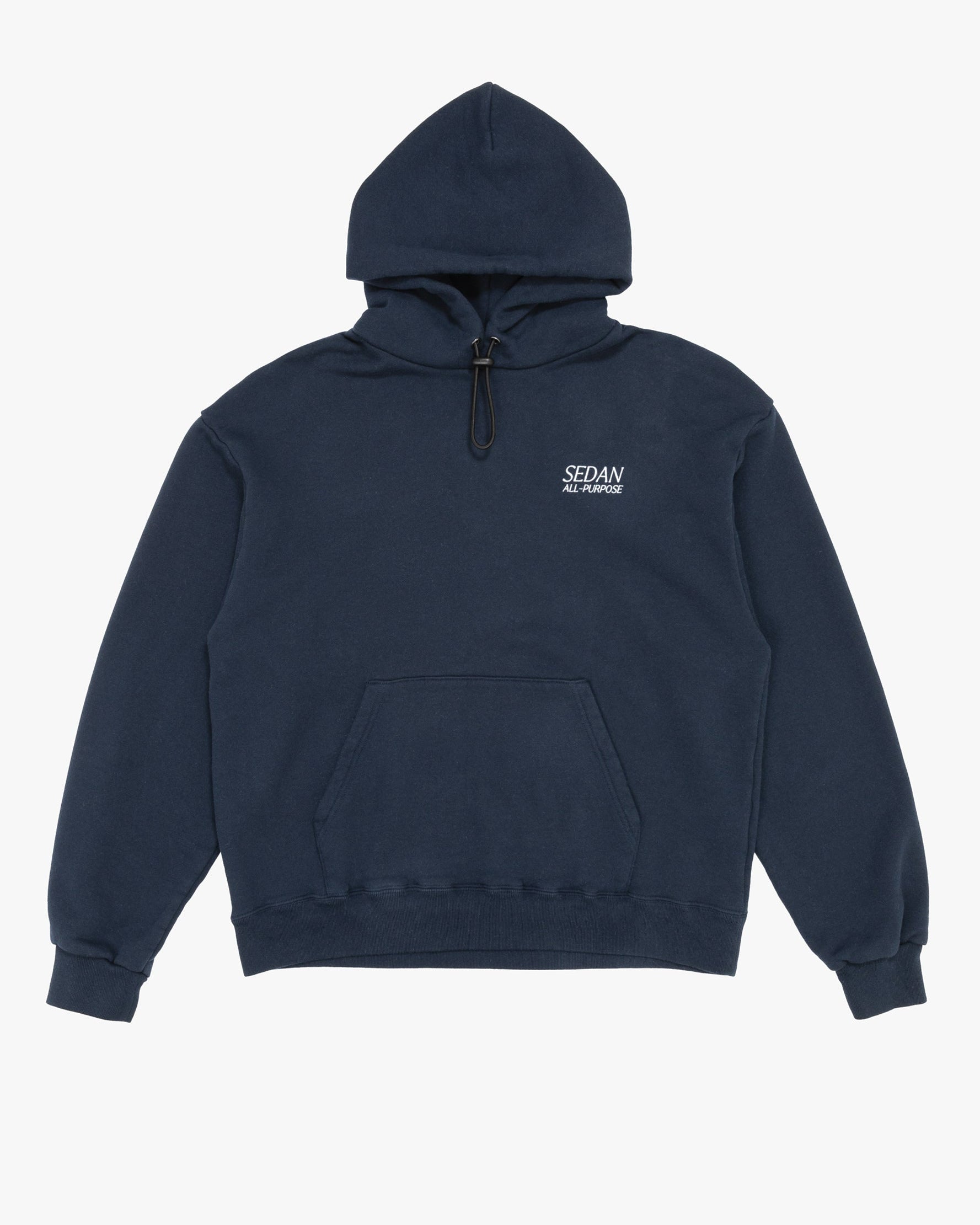 OG Logo Elastic Cord Hoodie Navy
