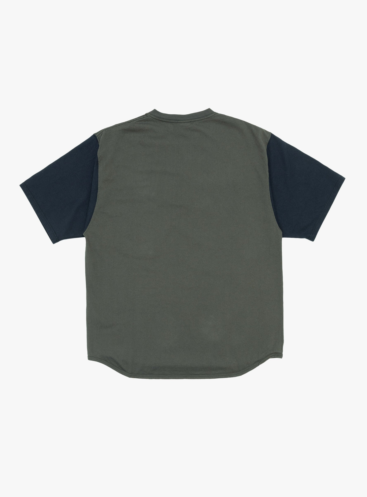 Henleyneck Baseball Tee Charcoal and Navy