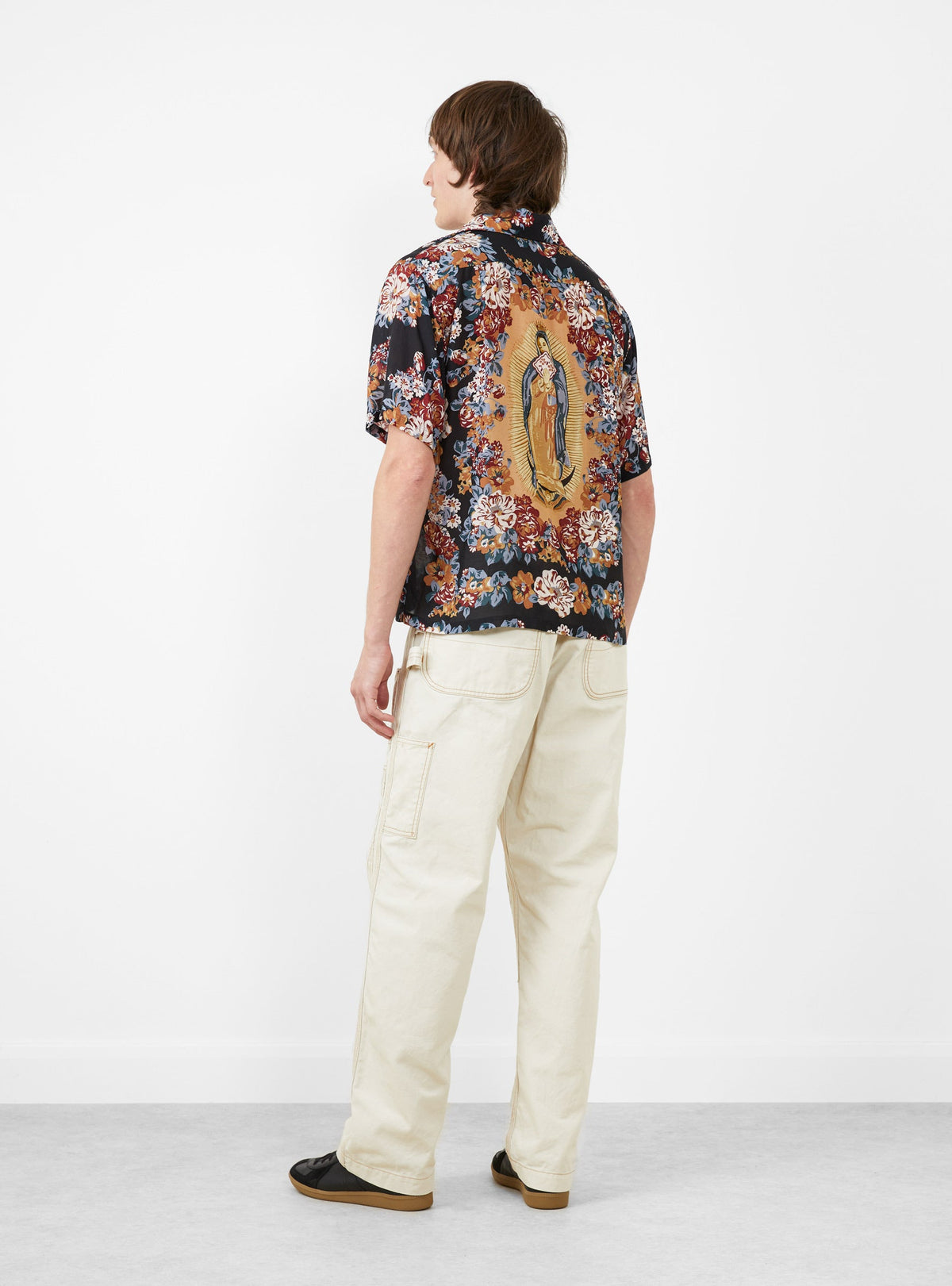 Silk Rayon Champetre Maria Wrangle Aloha Collar Black