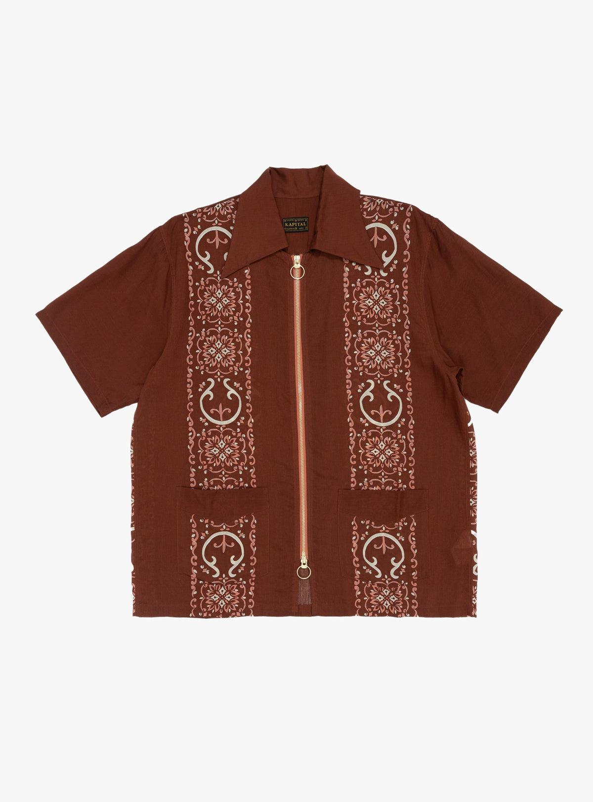 Silk Rayon Havananaja Drizzle Cuba Shirt Light Brown