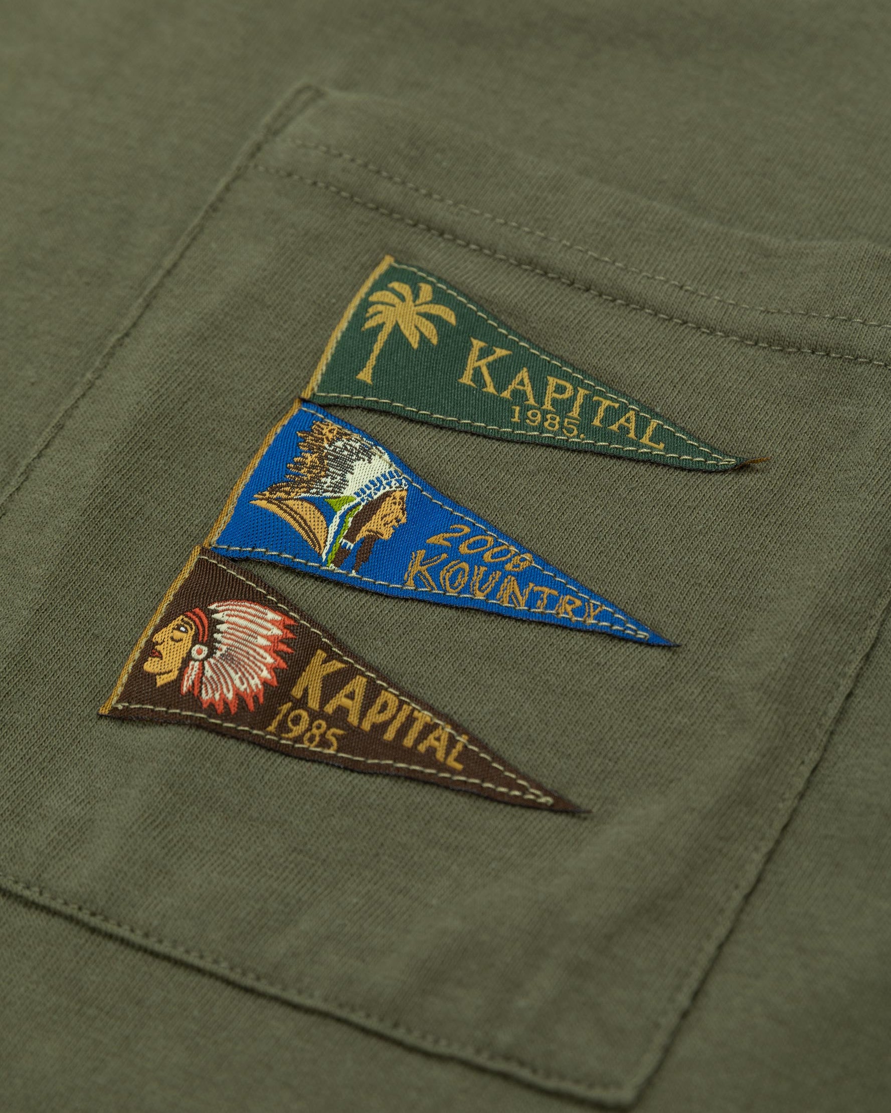 20 Jersey Pennant Tee (4 Flags) Khaki