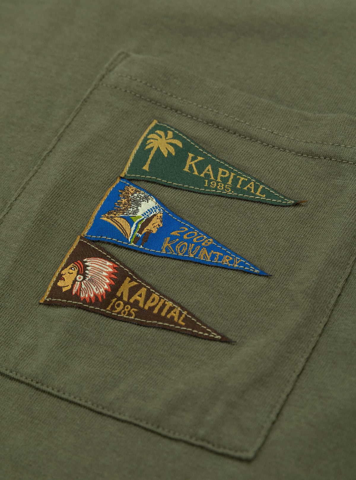 20 Jersey Pennant Tee (4 Flags) Khaki
