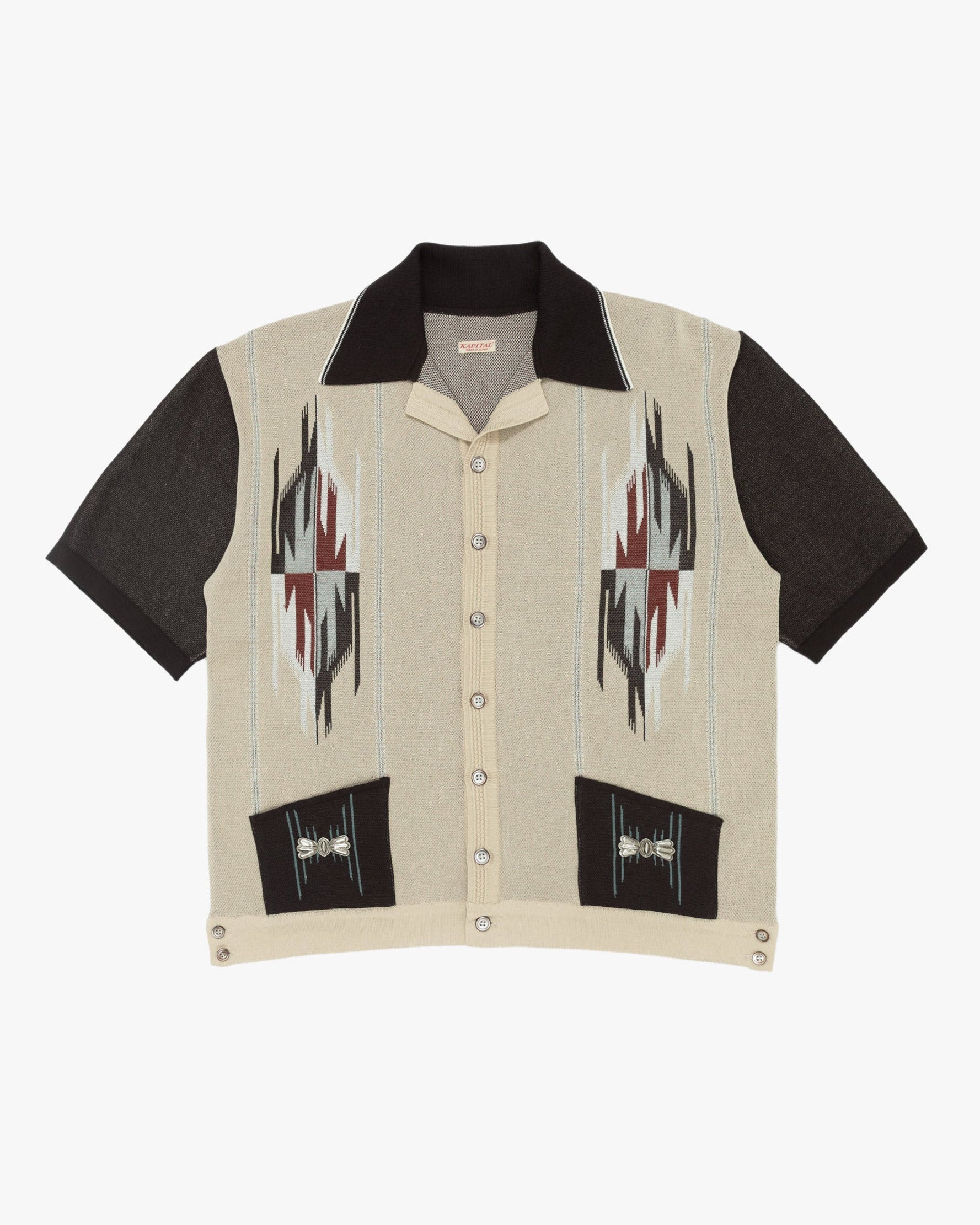 12G Cotton Knit Chimayo Aloha Polo Beige