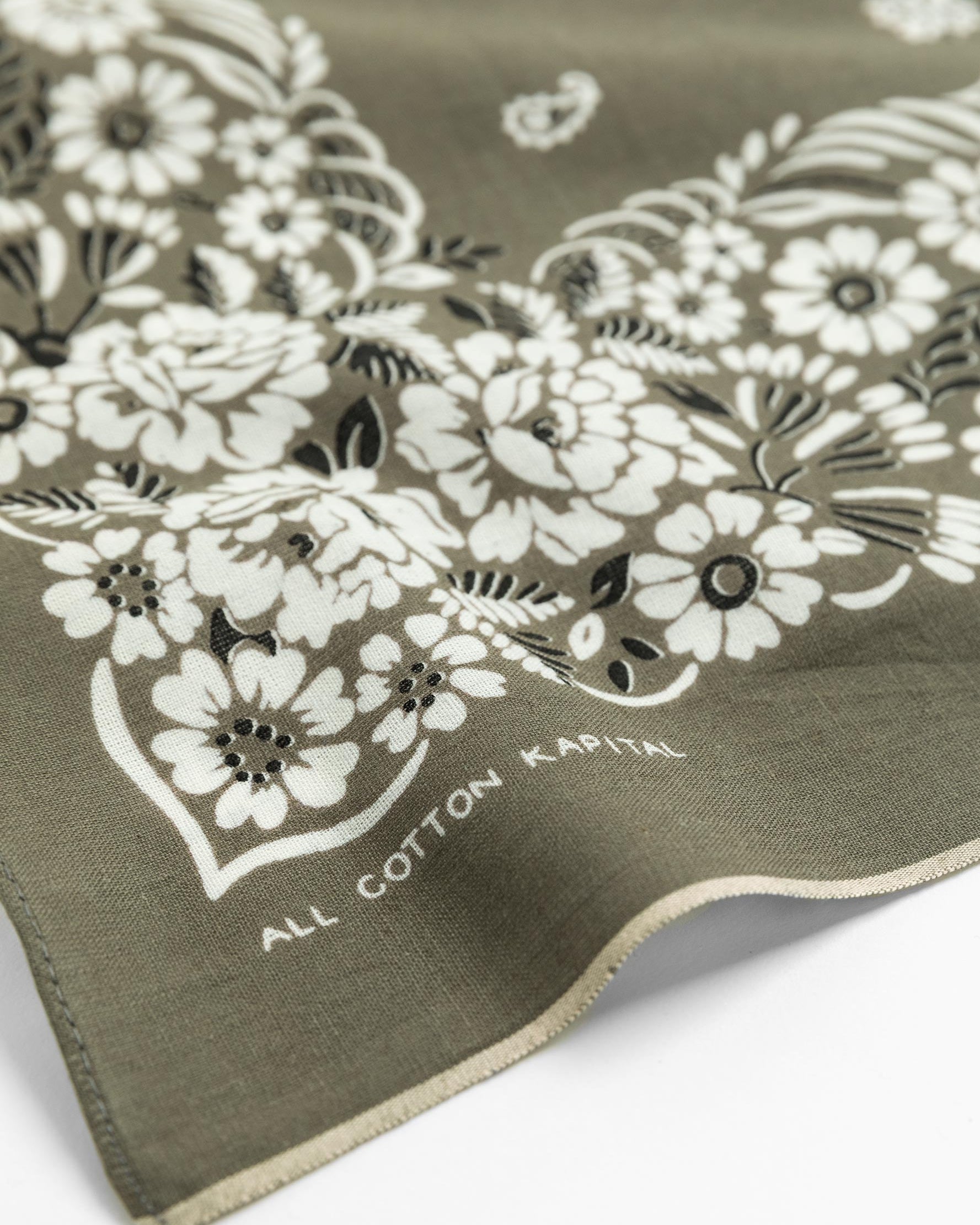 Fastcolour Selvedge Garden Patchwork Bandana Khaki