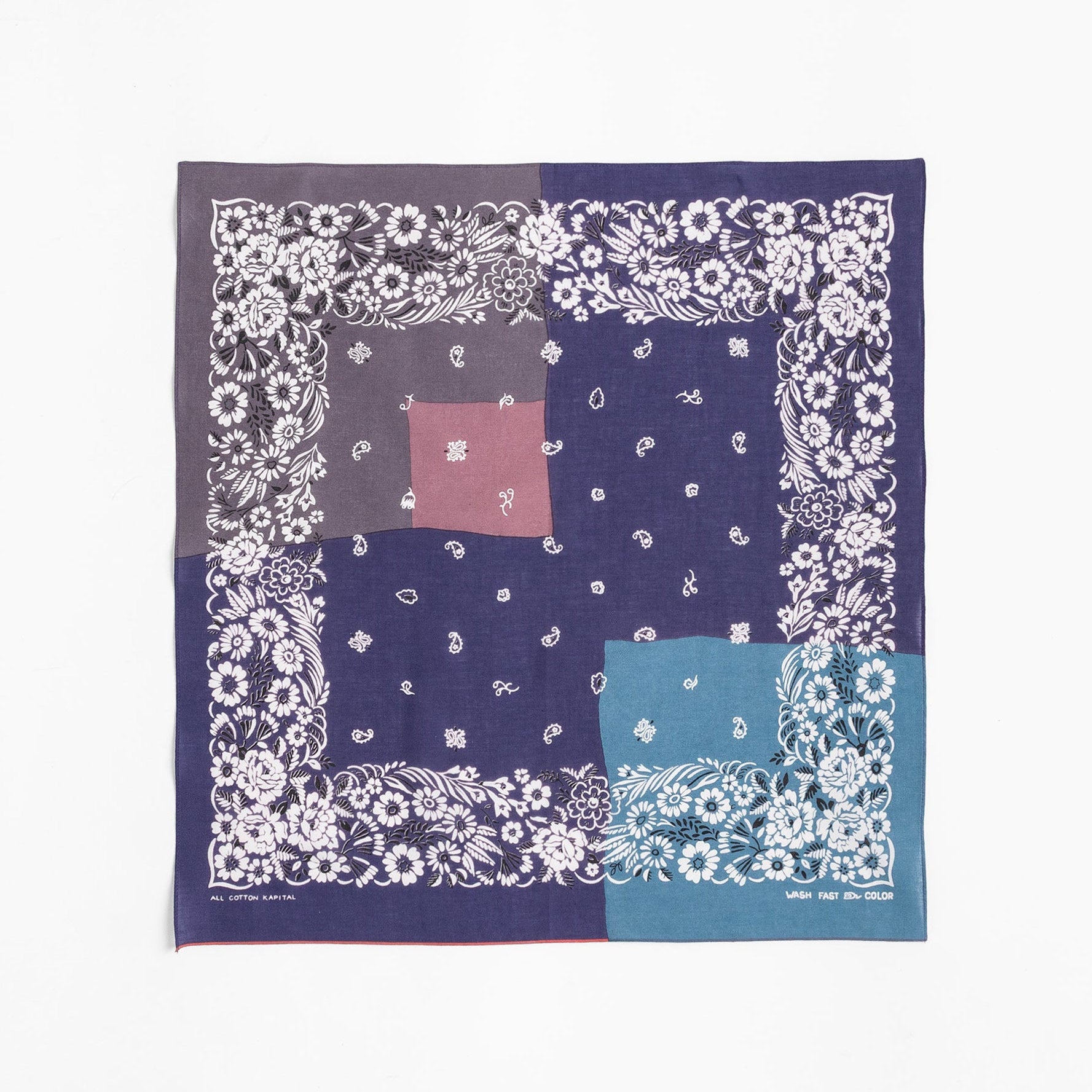 Fastcolour Selvedge Garden Patchwork Bandana Purple
