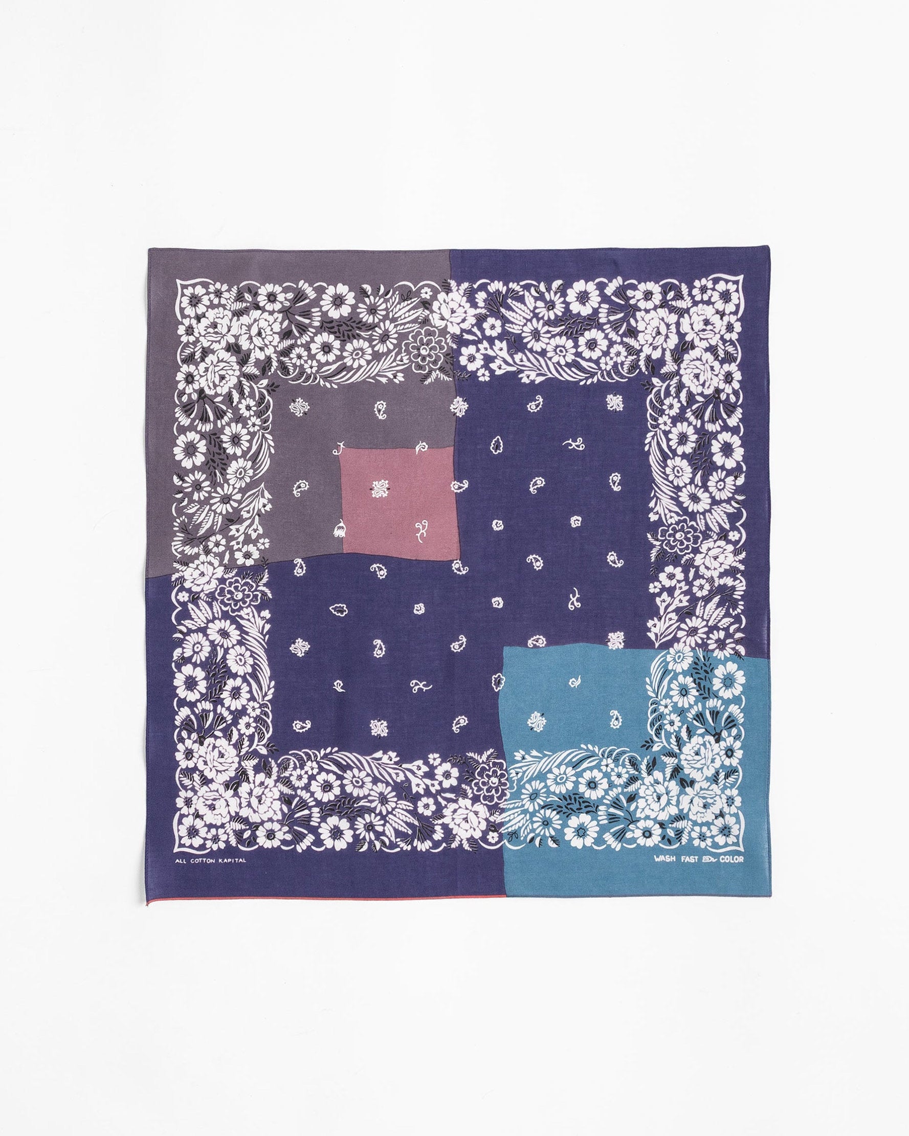 Fastcolour Selvedge Garden Patchwork Bandana Purple