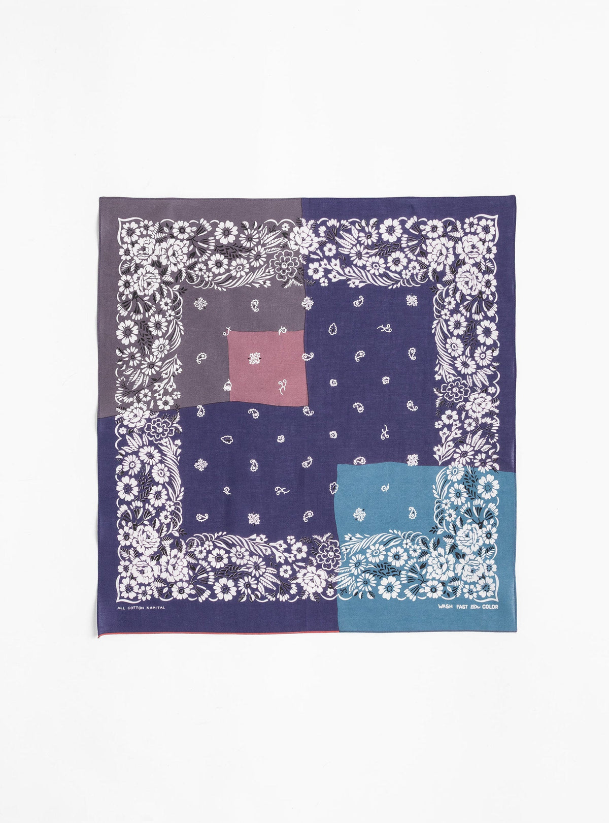 Fastcolour Selvedge Garden Patchwork Bandana Purple