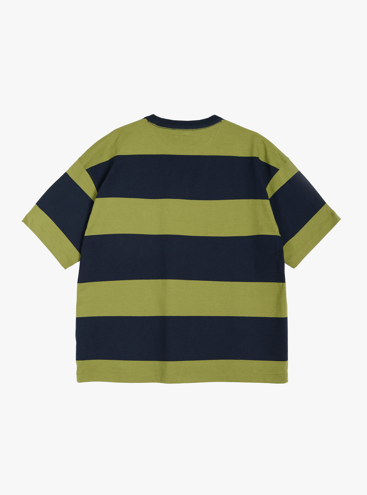 Triple Stripe T-Shirt Navy and Green