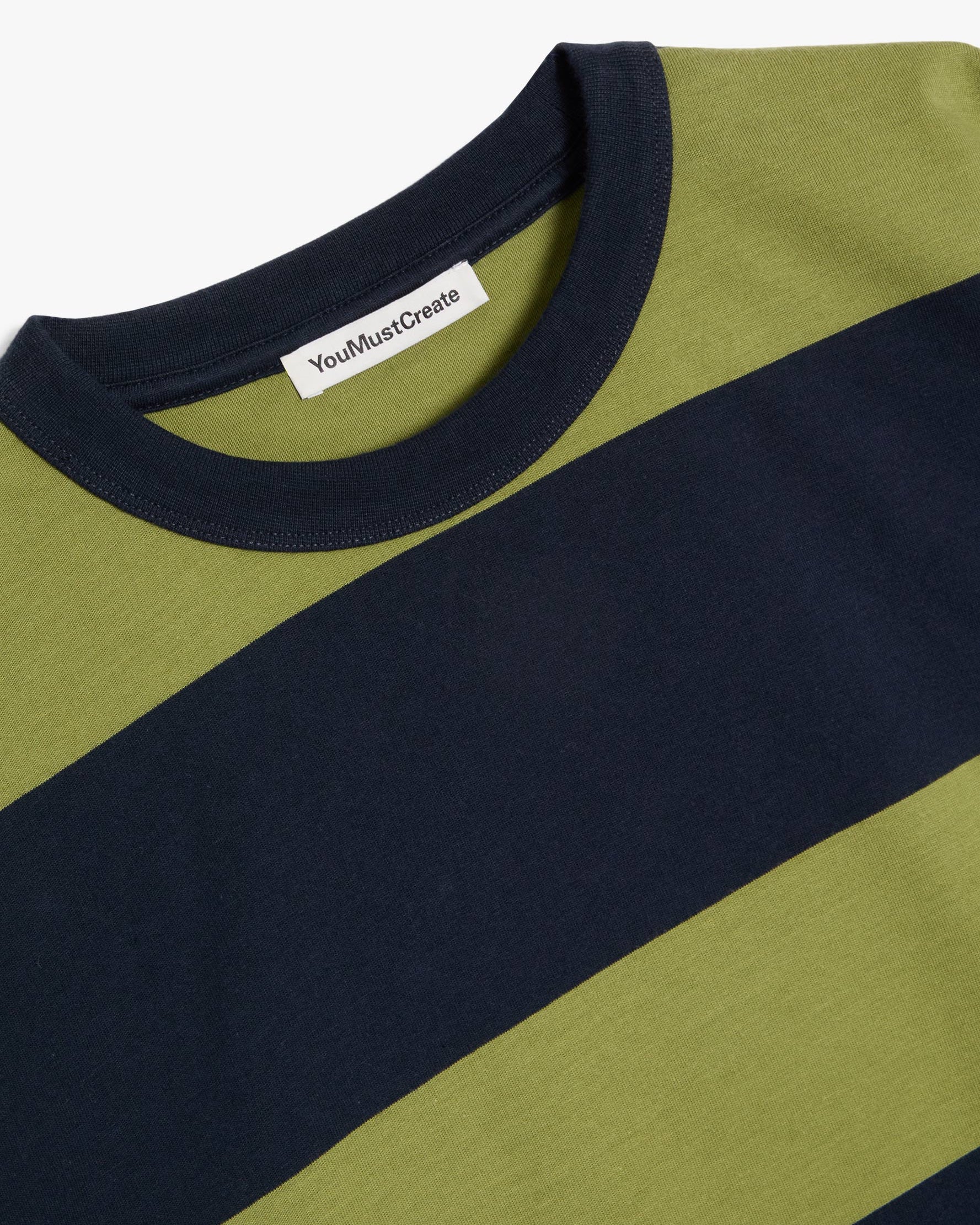 Triple Stripe T-Shirt Navy and Green